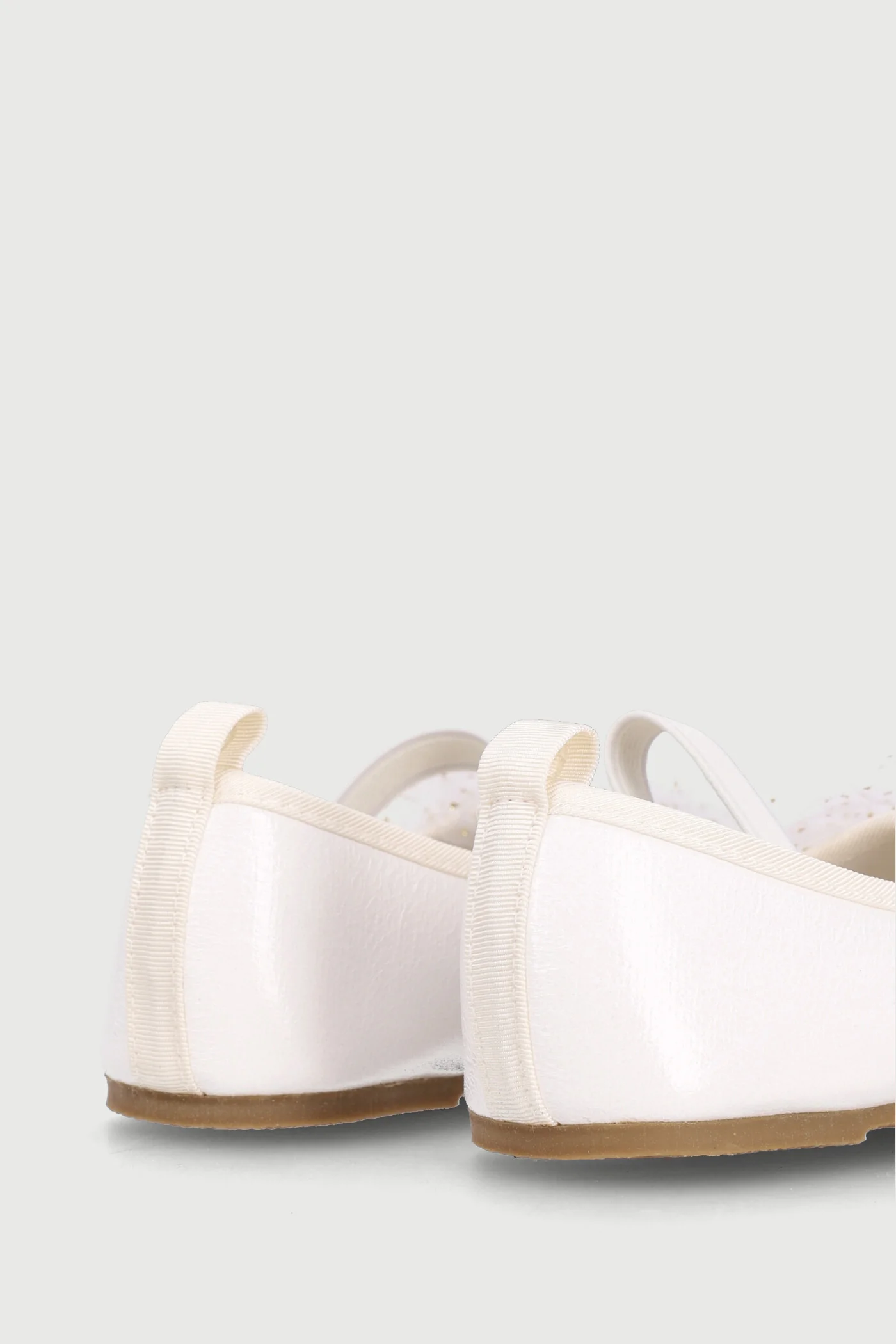 Baby Girls Crinkle Bow Pump - White - Image 3