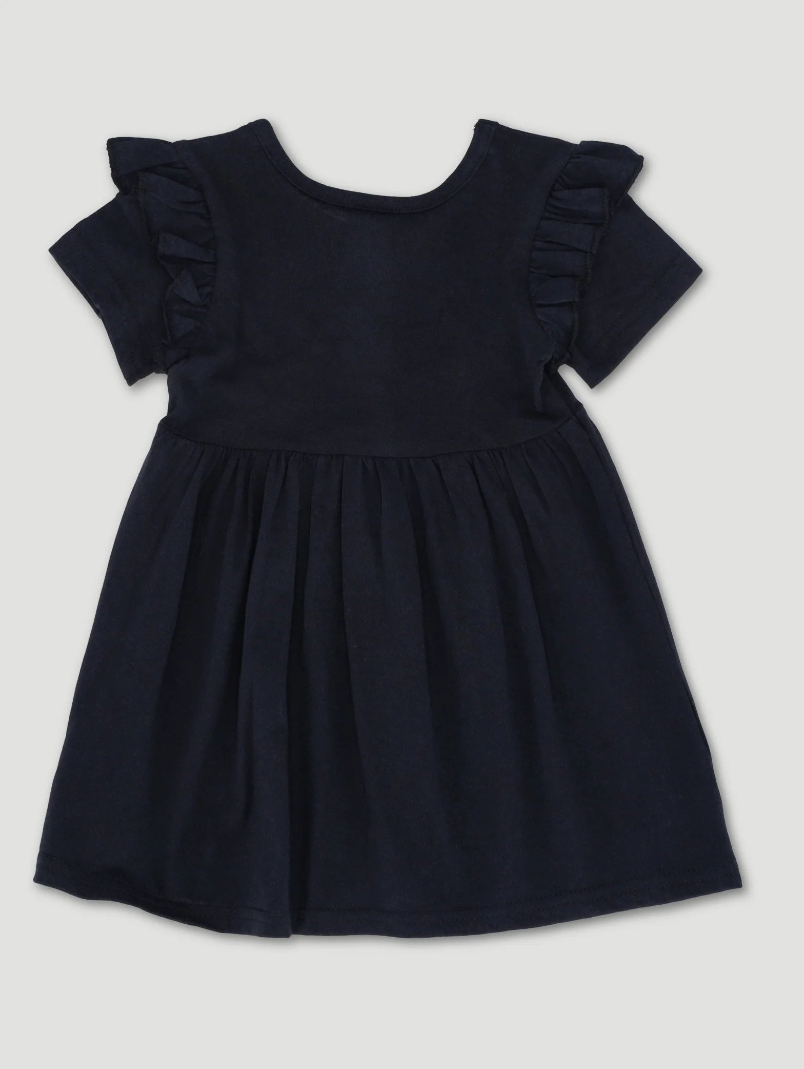 Baby Girls Daddy Slogan Single Jersey Dress  - Black - Image 2