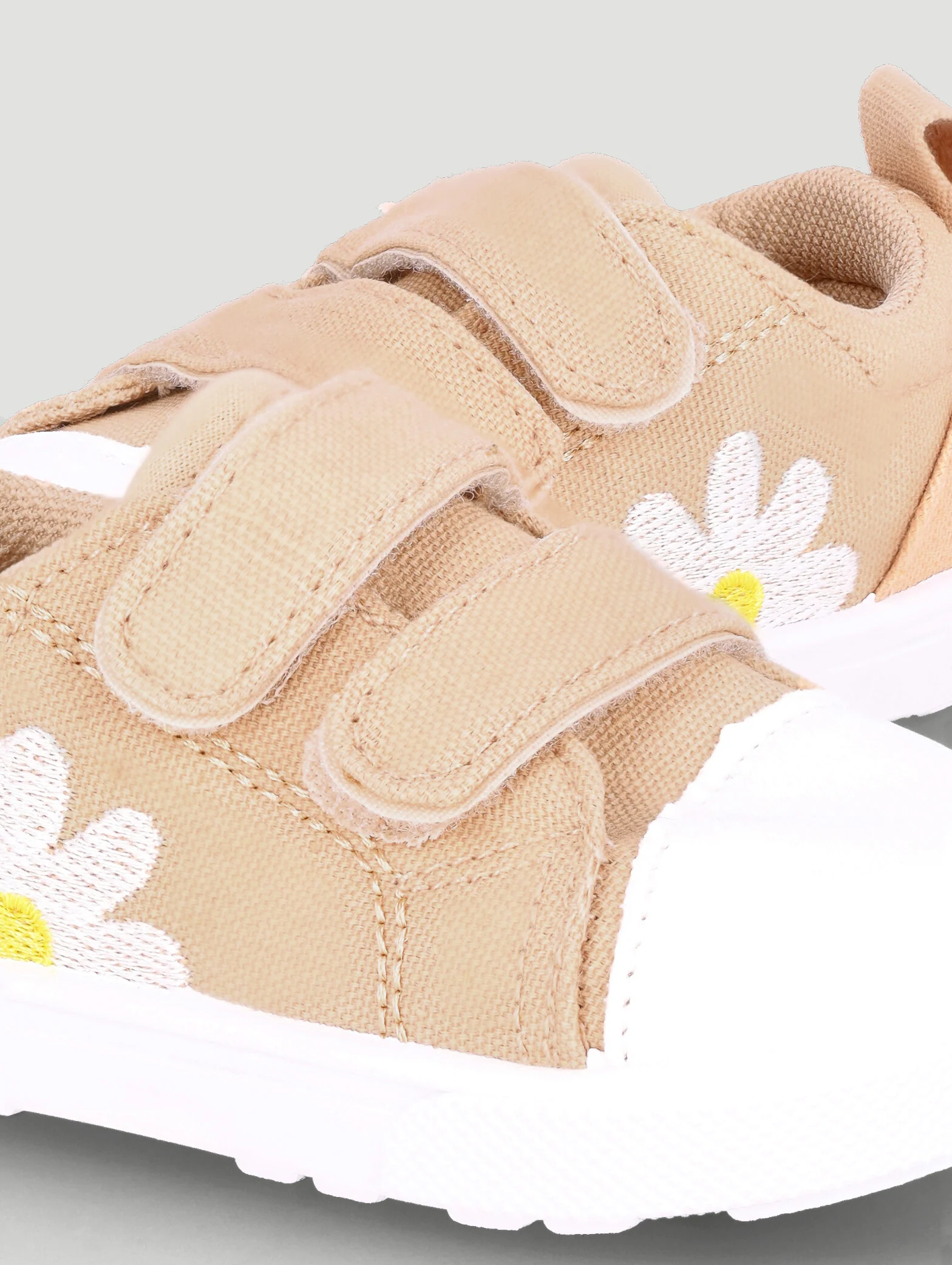Baby Girls Daisy Canvas Sneaker - Stone - Image 2