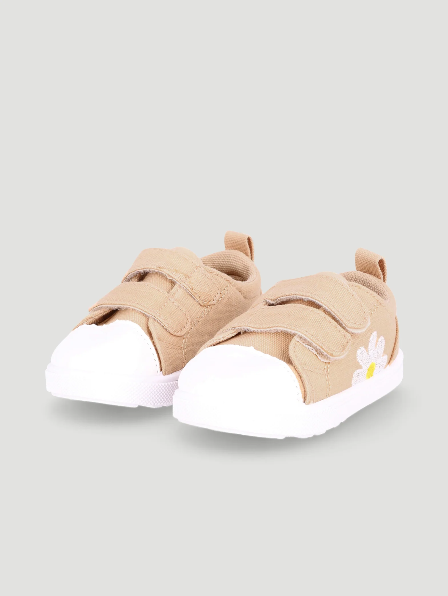 Baby Girls Daisy Canvas Sneaker - Stone - Image 3