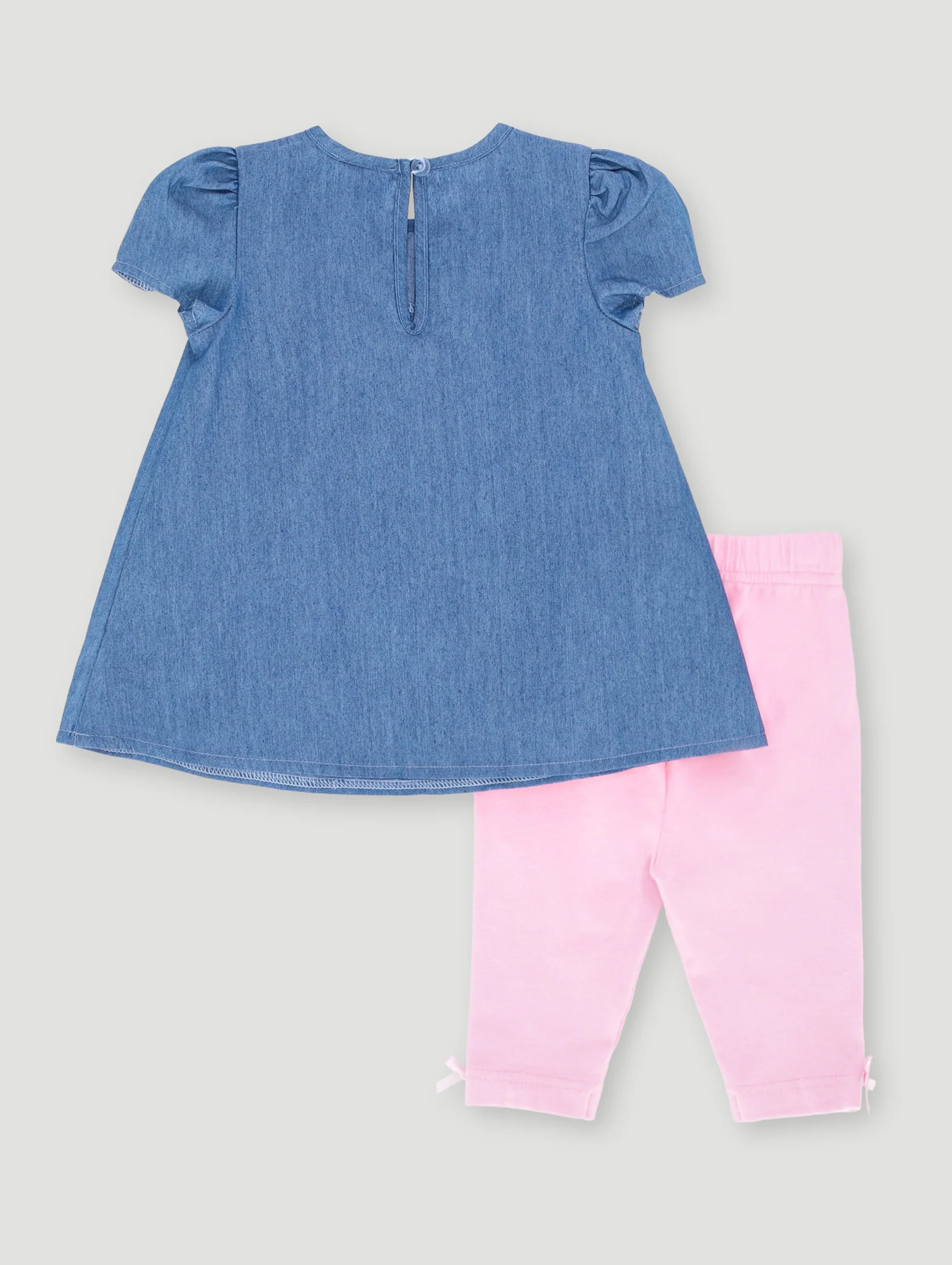 Baby Girls Daisytunic Denim Set - Pink - Image 2