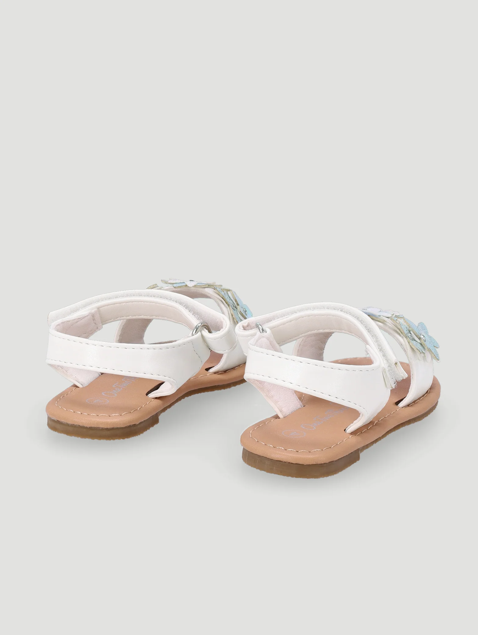 Baby Girls Diamante Detail Daisy Sandal - White - Image 5