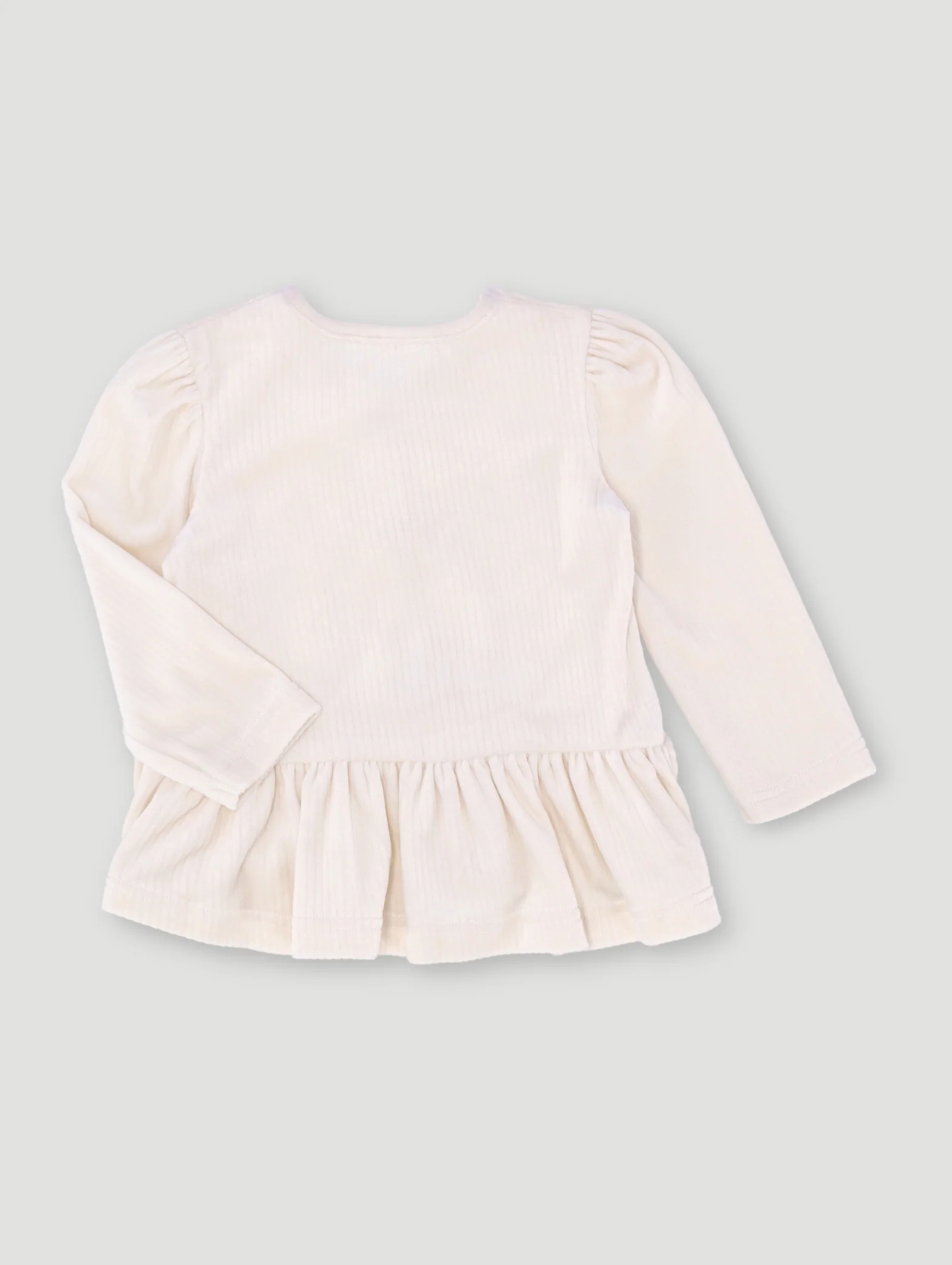 Baby Girls Easter-Eid Corded Occasion Top - Cream - Image 2