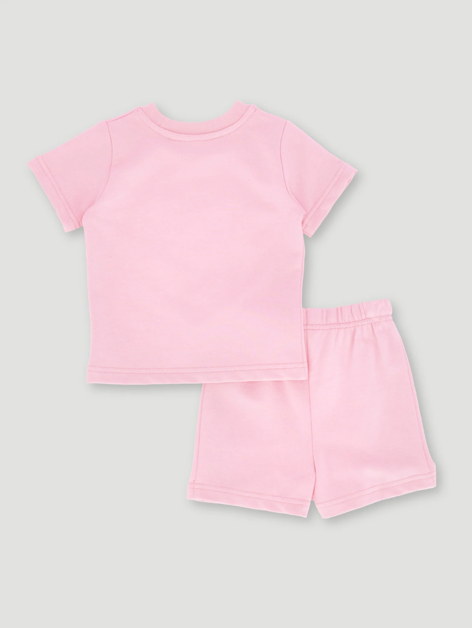 Baby Girls Embroidered Butterfly Short Set  - Dusty Pink - Image 2