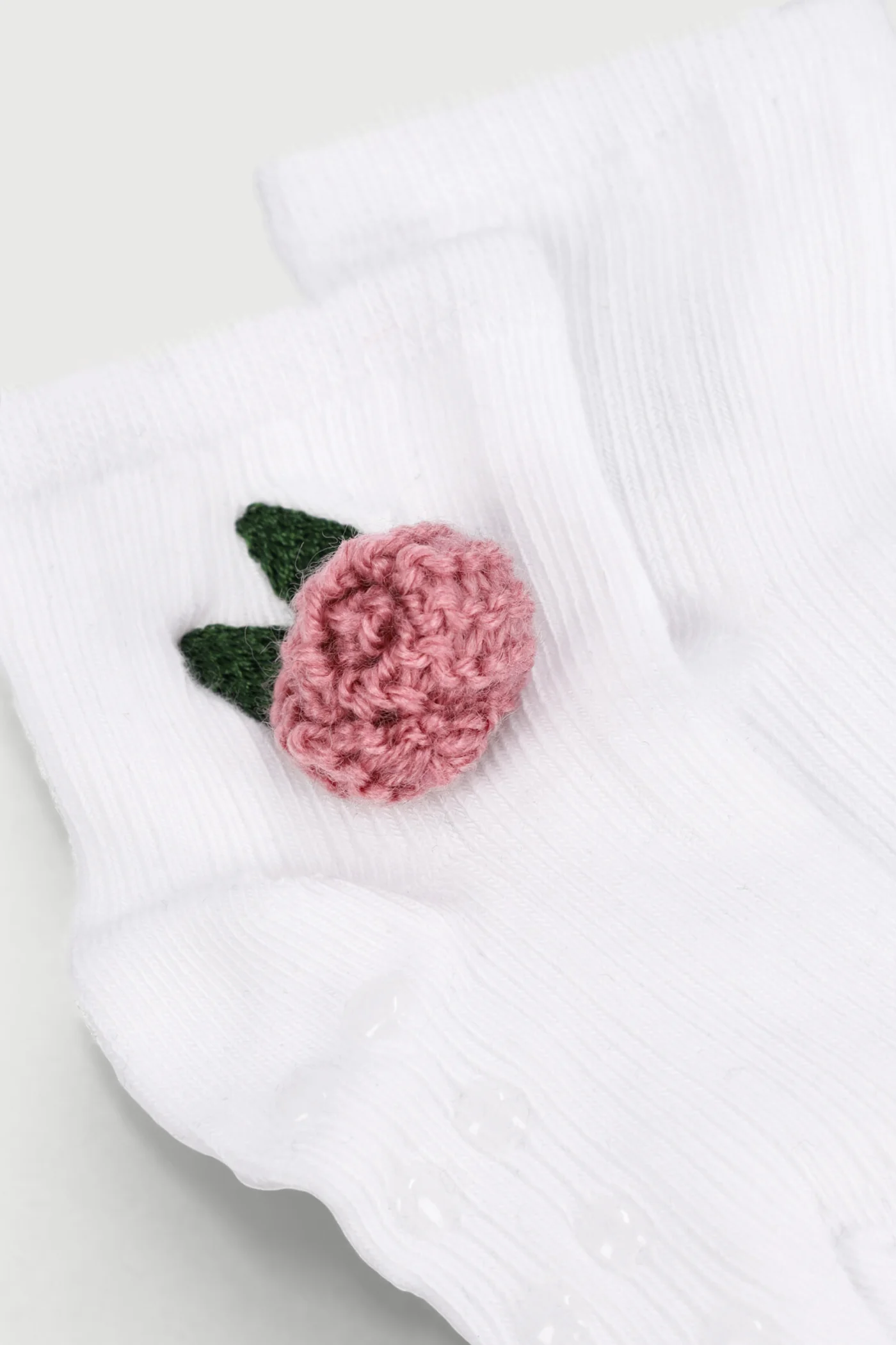 Keedo Baby Girls Embroidered Fashion Sock - White - Image 2