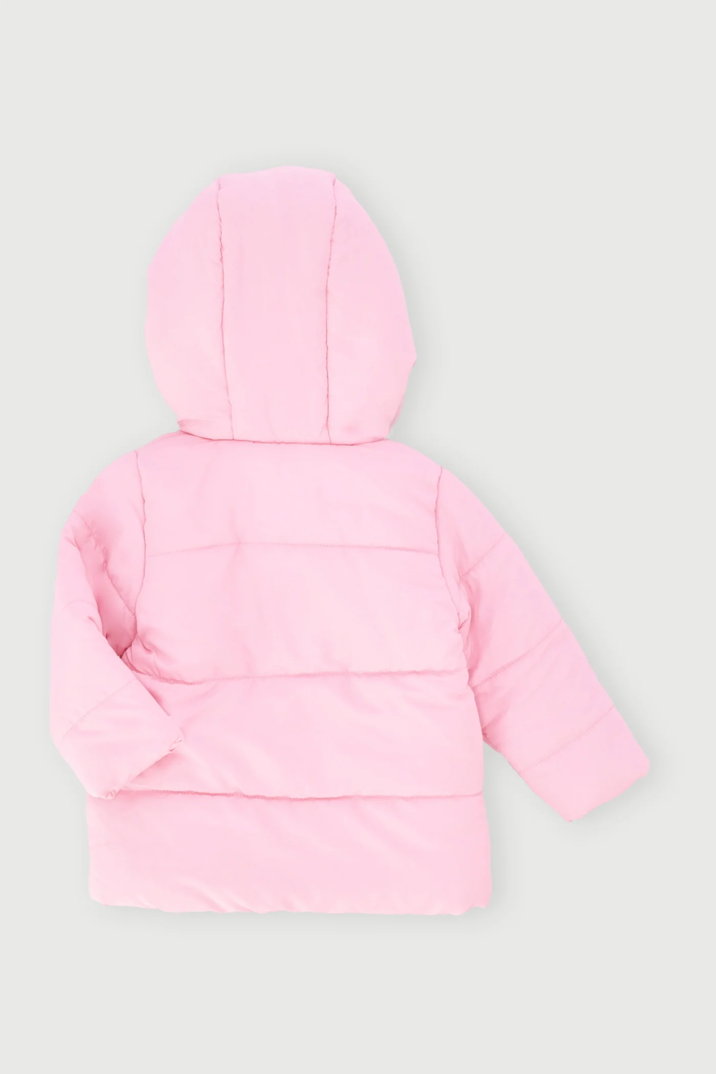 Baby Girls Faux Fur Puffer Jacket - Pink - Image 3
