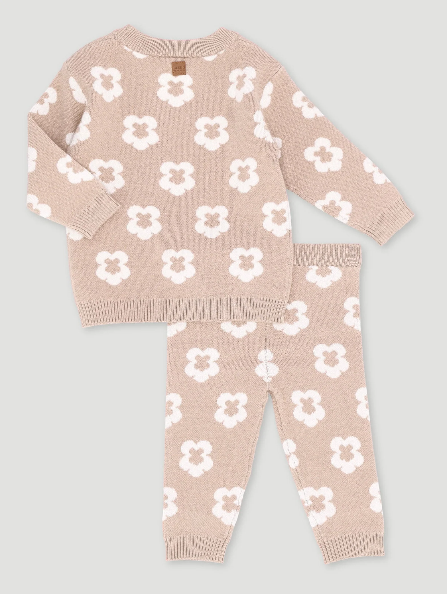 Keedo Baby Girls Floral Knit Set - Image 2