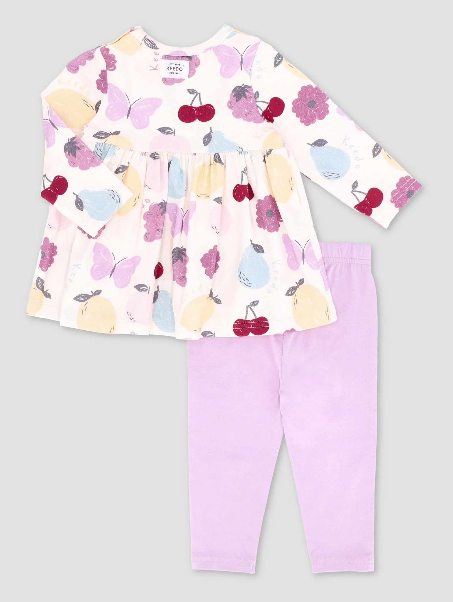 Keedo Baby Girls Fruit Dress & Legging Set - Image 2