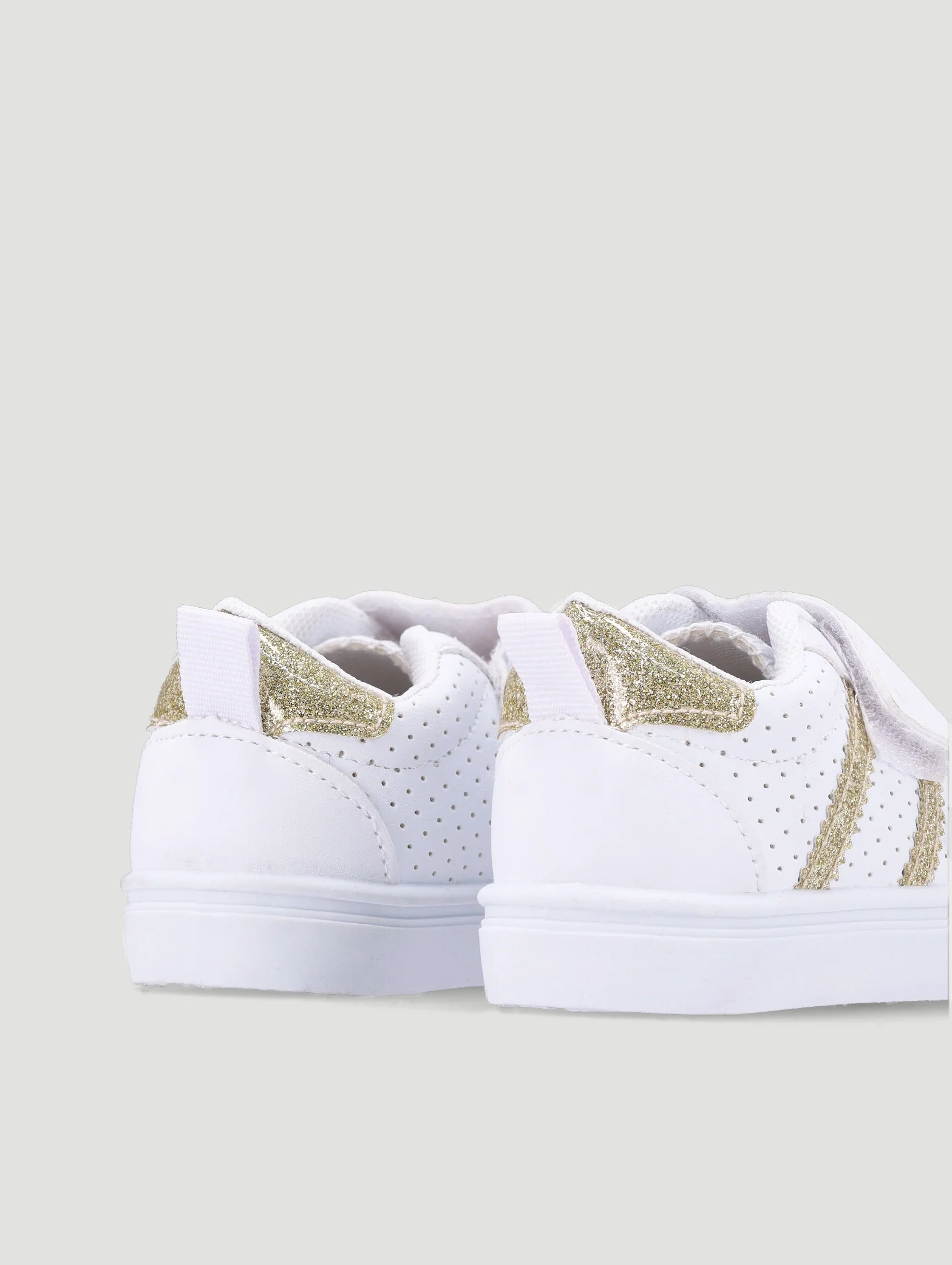 Baby Girls Glitter Stripe Sneaker - White - Image 3
