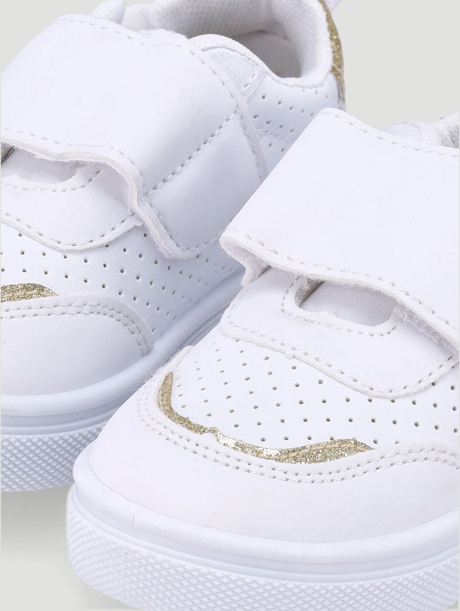 Baby Girls Glitter Stripe Sneaker - White - Image 4