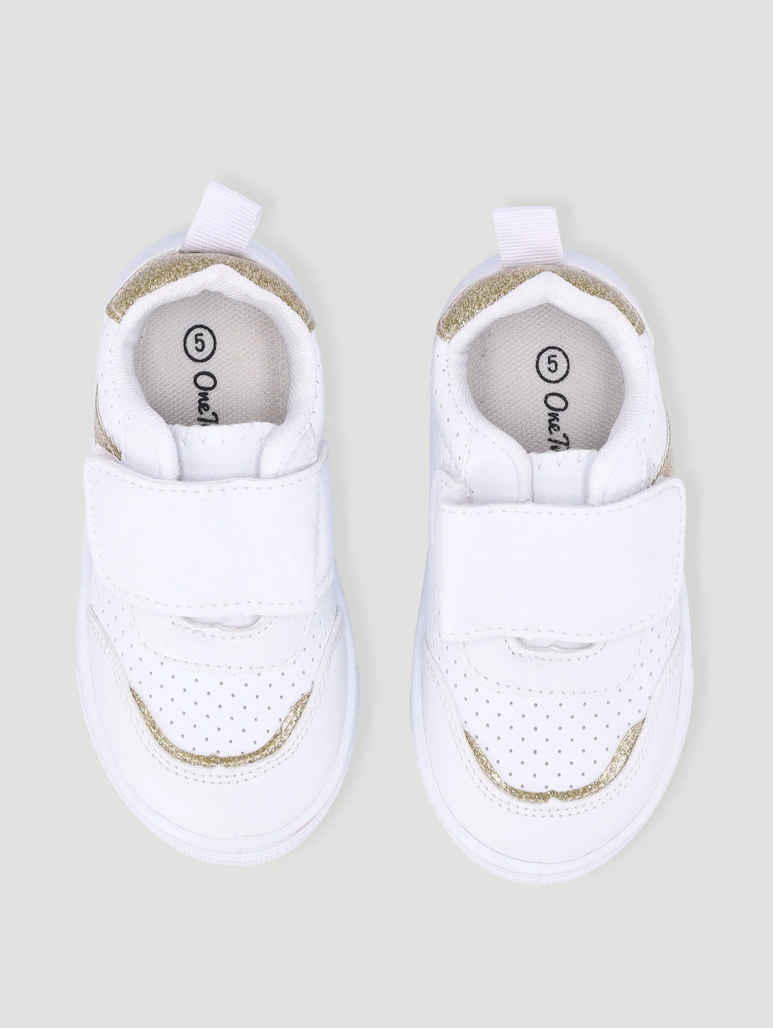 Baby Girls Glitter Stripe Sneaker - White - Image 6