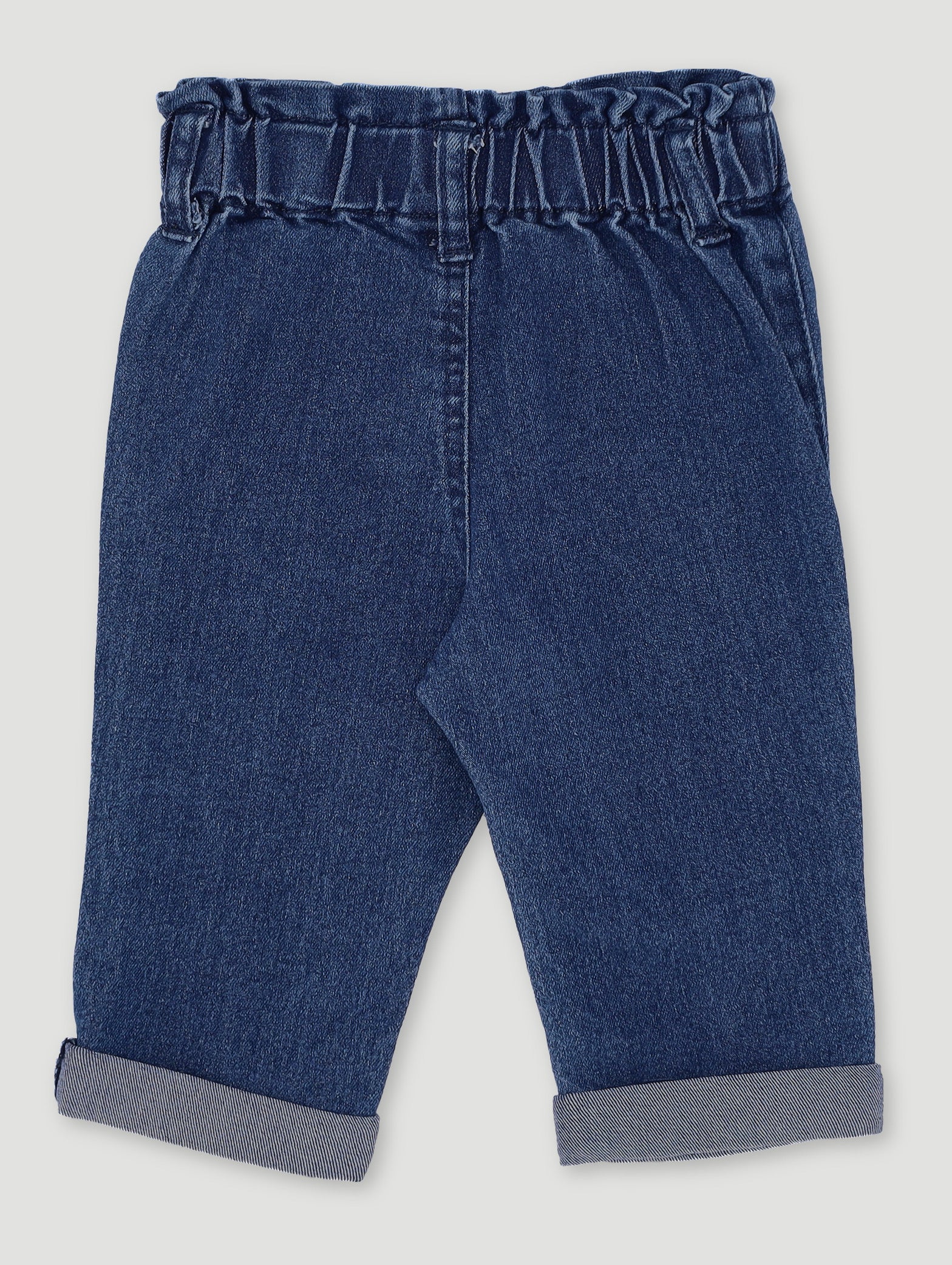 Baby Girls Hearts Denim - Mid Denim - Image 2