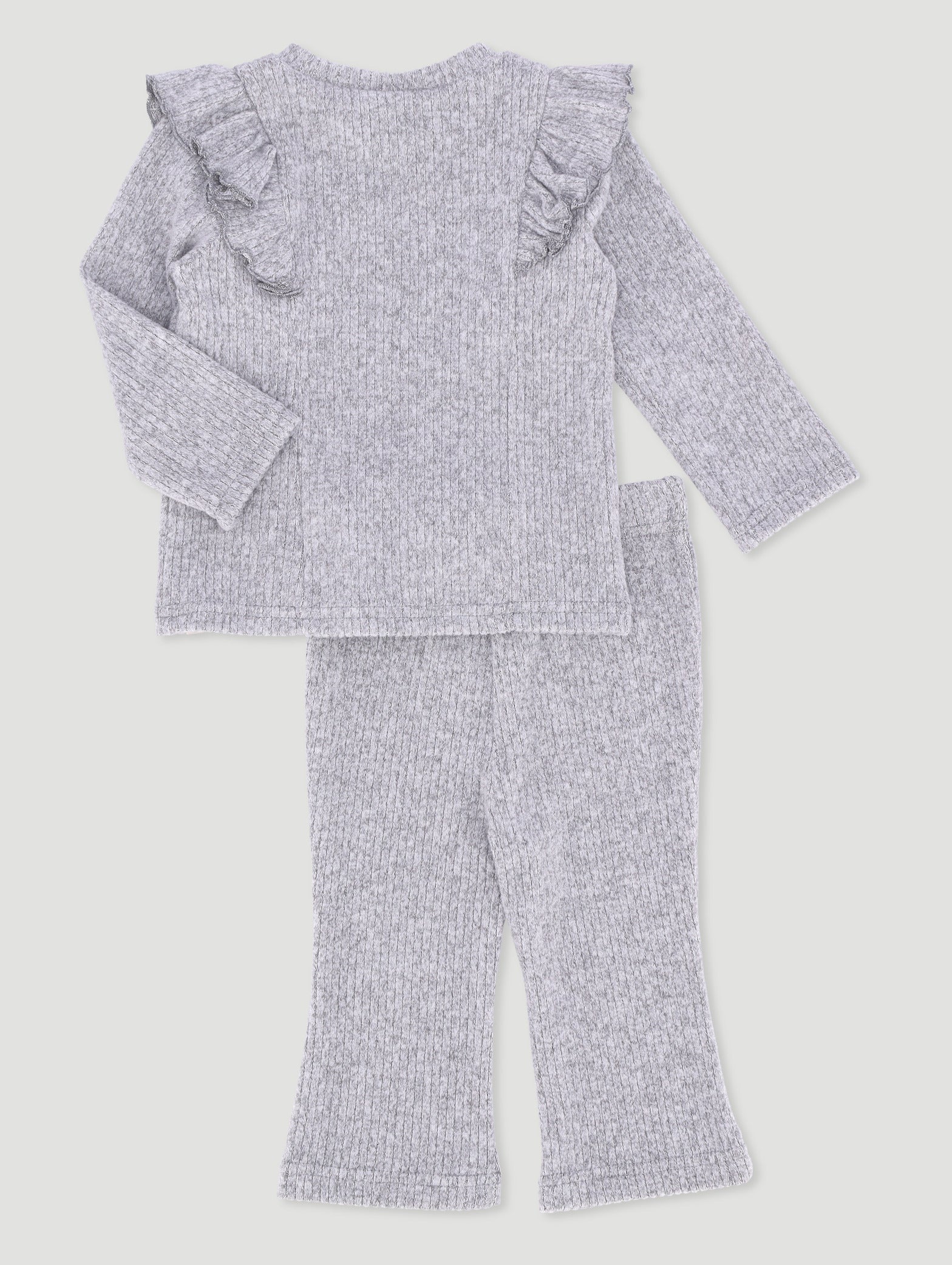 Baby Girls Limited Edition Brushed Rib Legging Set - Grey - Image 2