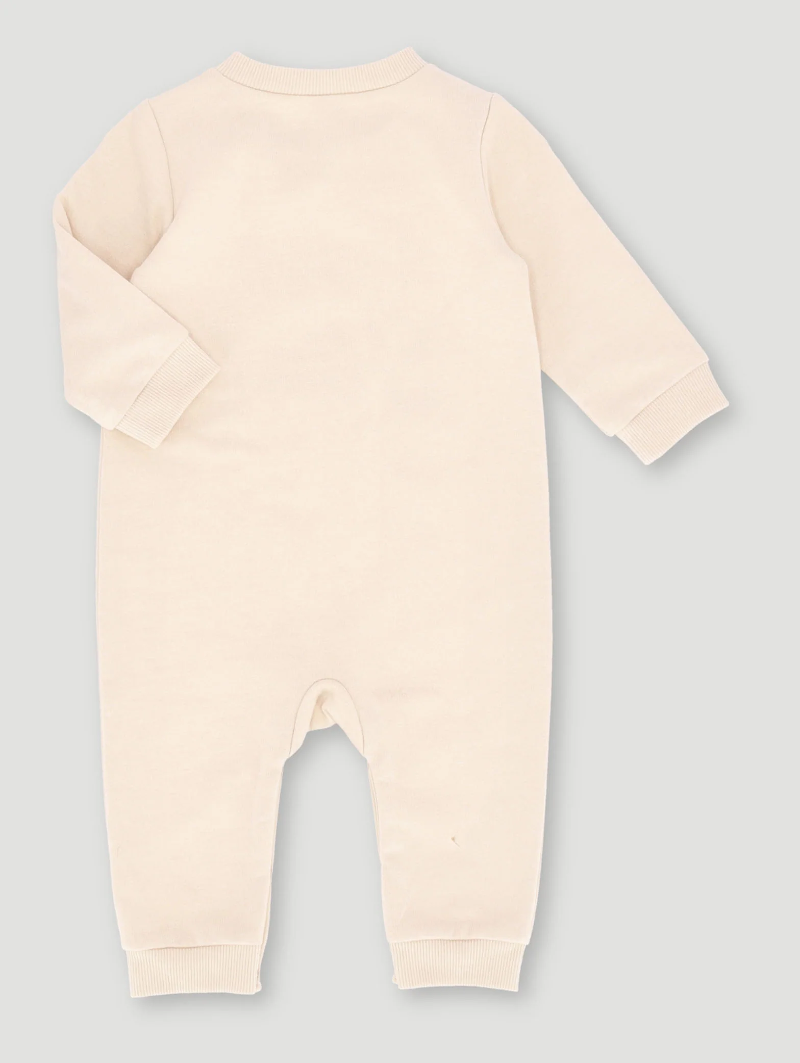 Baby Girls Long Sleeve Be Kind Playsuit - Light Stone - Image 2