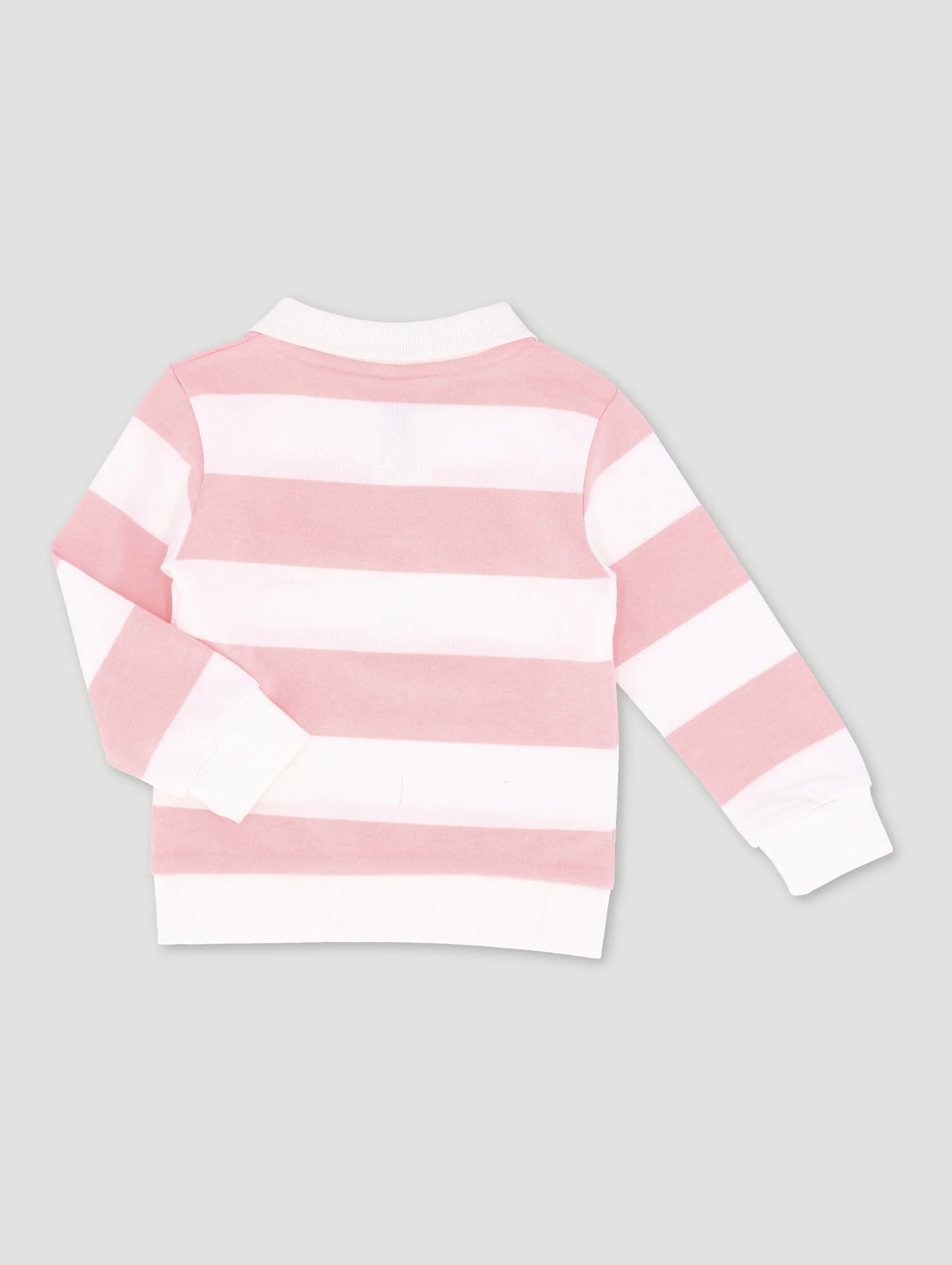 Baby Girls Long Sleeve Rugby Jersey Golfer - Light Pink - Image 2