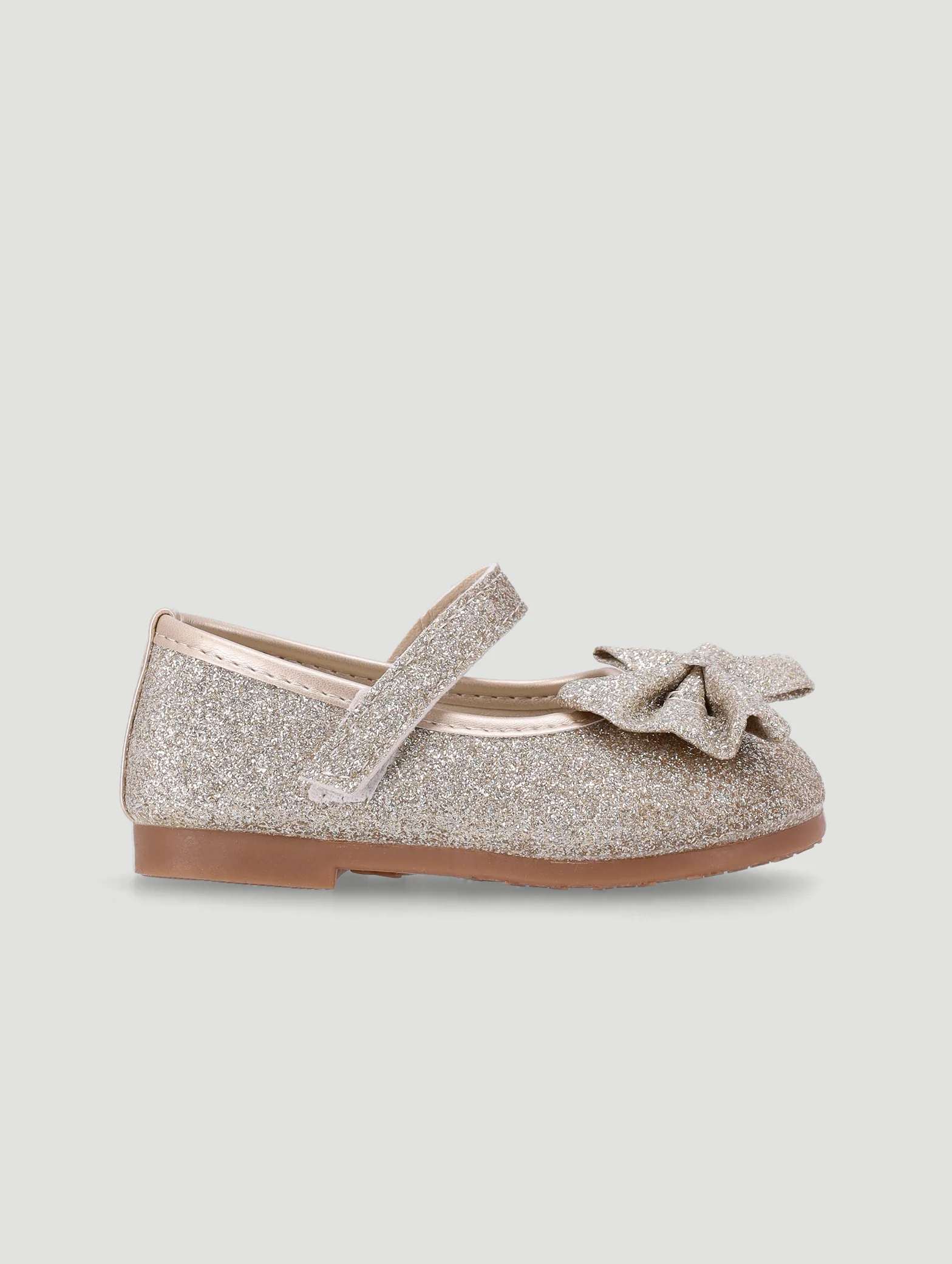 Baby Girls Mesh Bow Pump - Pink - Image 2