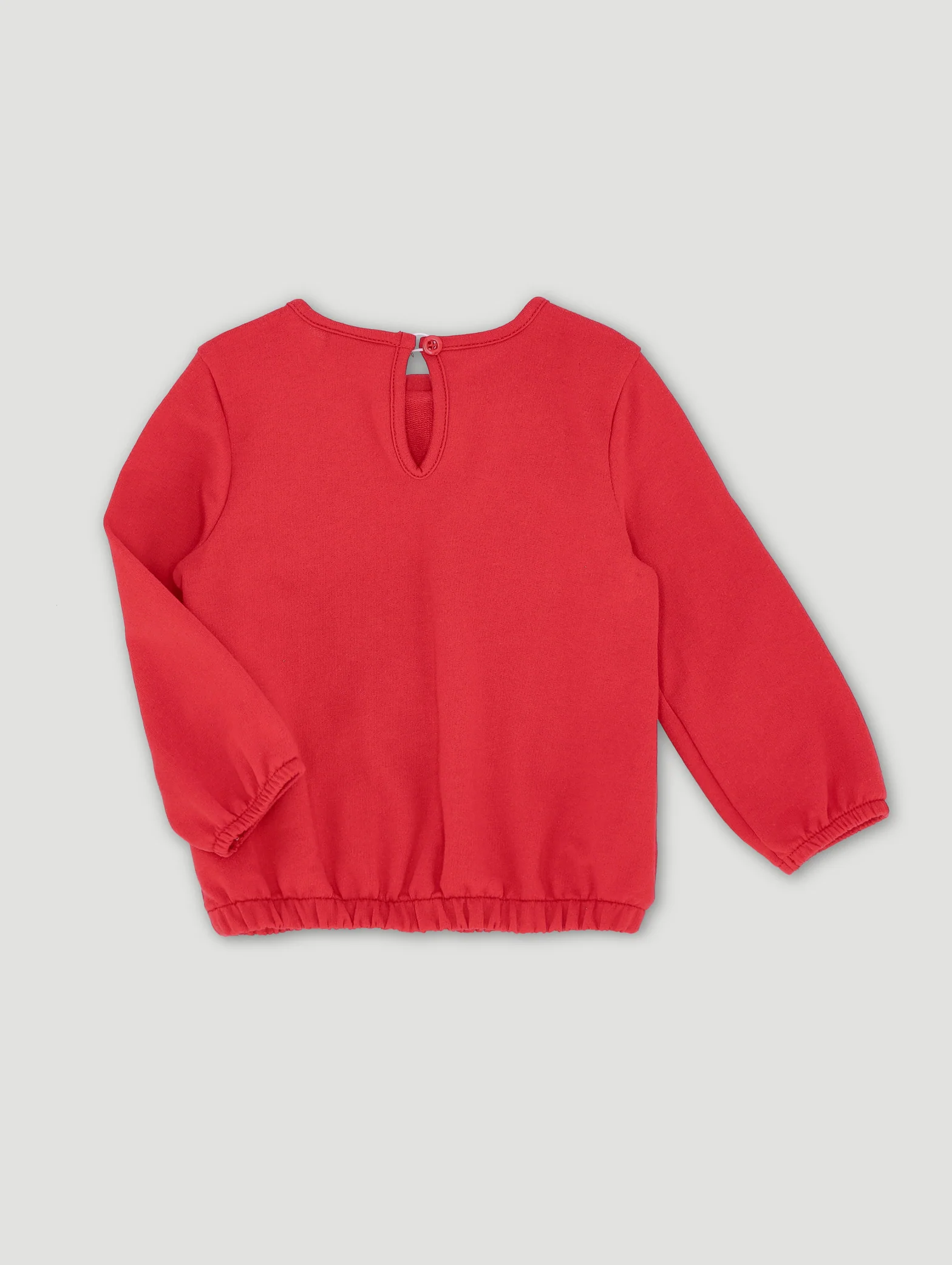Baby Girls Minnie Mouse Sweat Top With Bow - Red - Image 2
