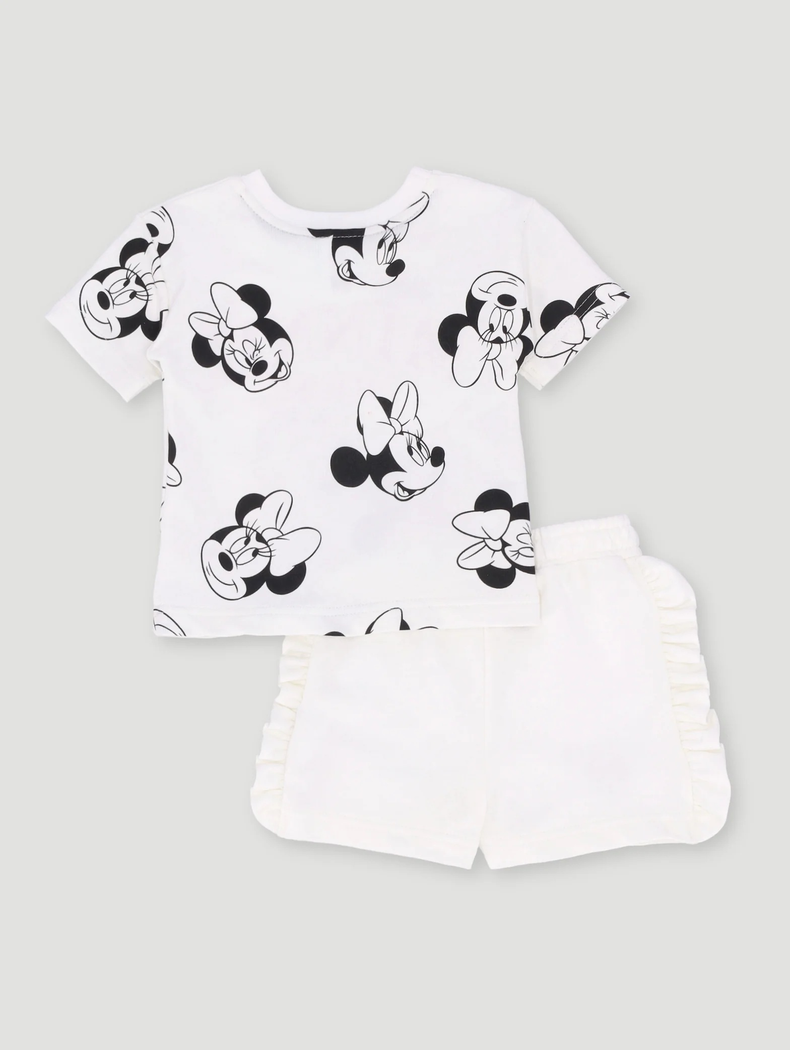 Baby Girls Minnie Mouse Unbrushed Fleece Set - Black/Cream - Image 2