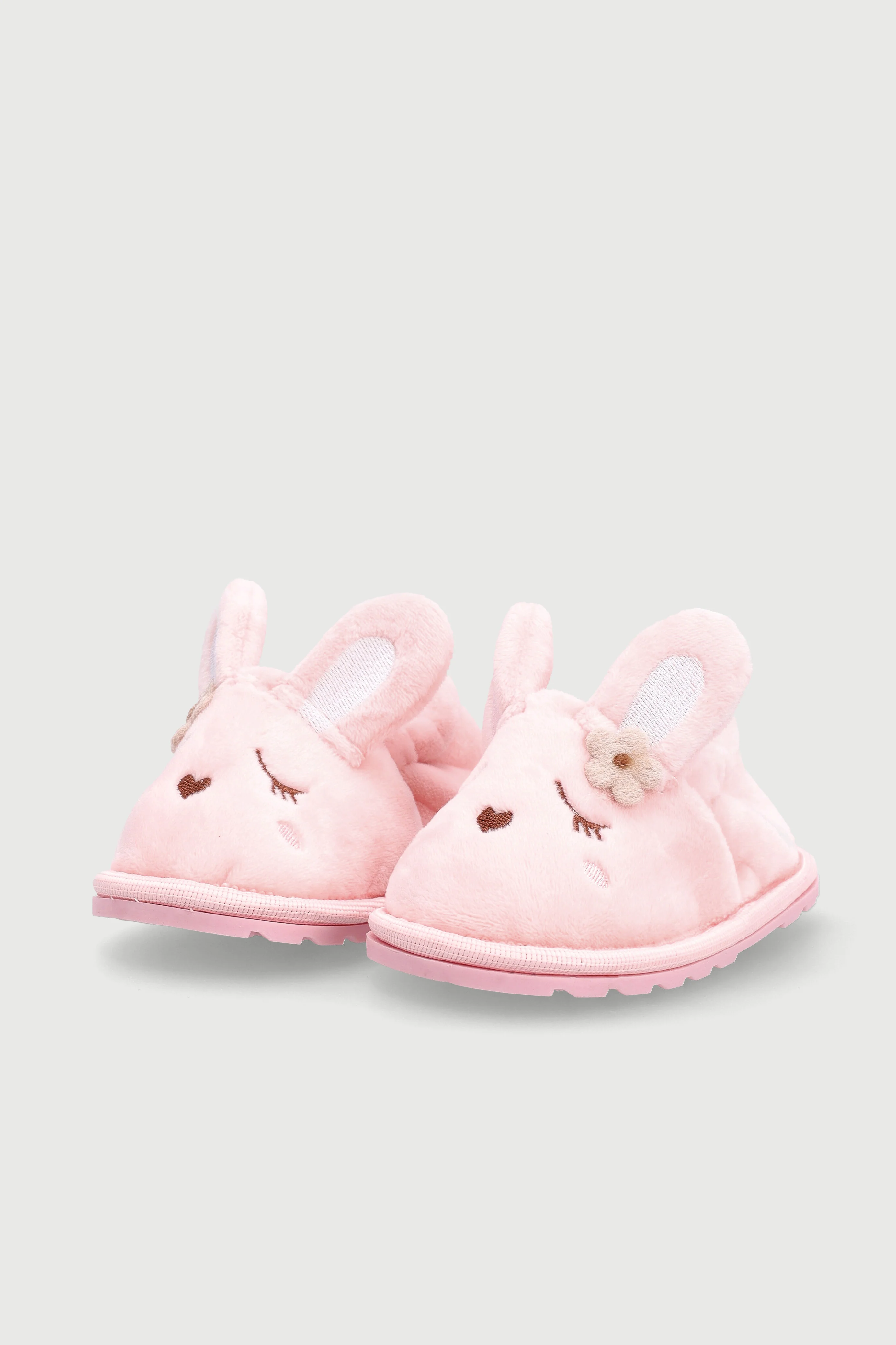 Baby Girls Novelty Stokie Slipper - Dusty Pink - Image 3