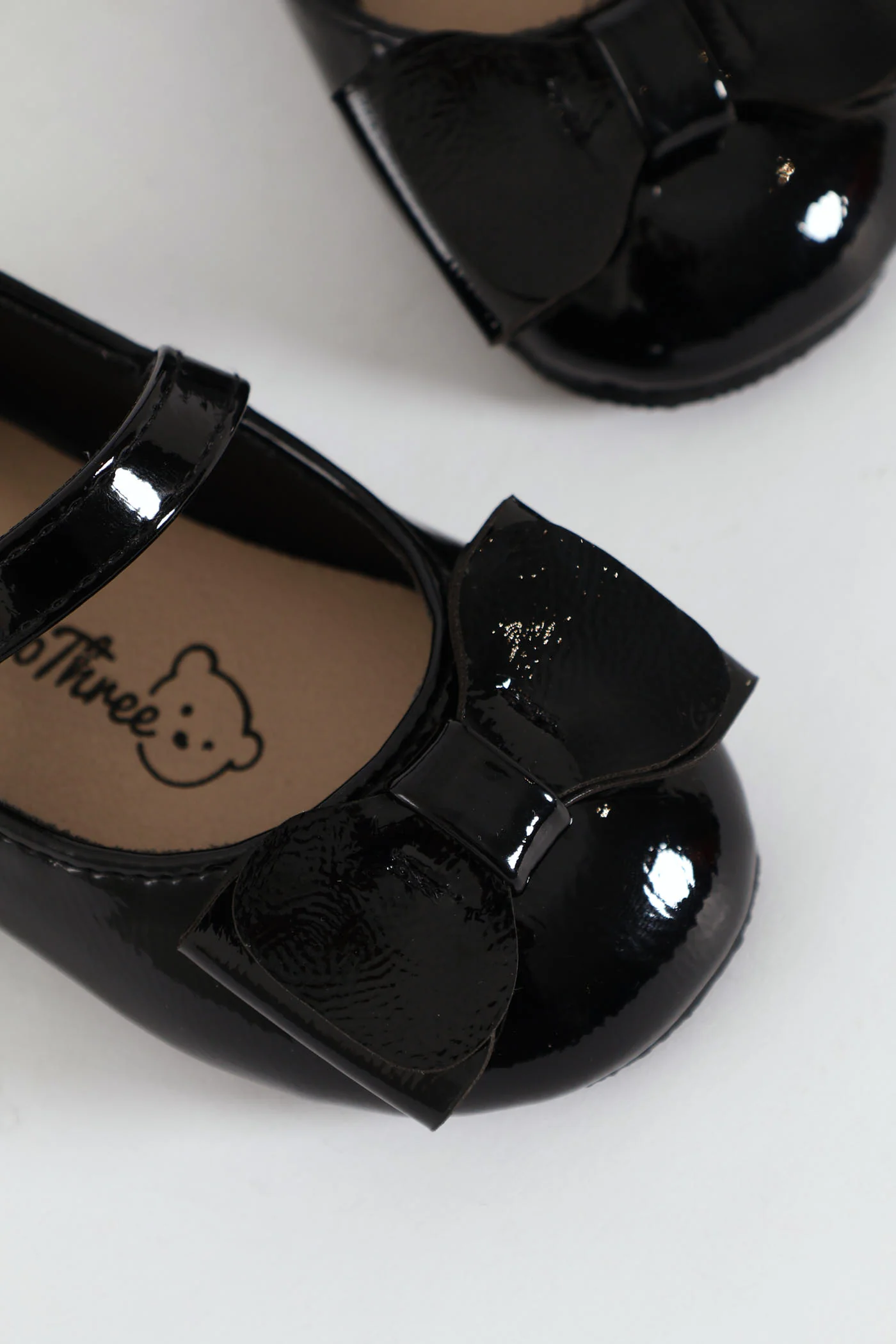 Baby Girls Patent Pump With Bow - Black - Image 2
