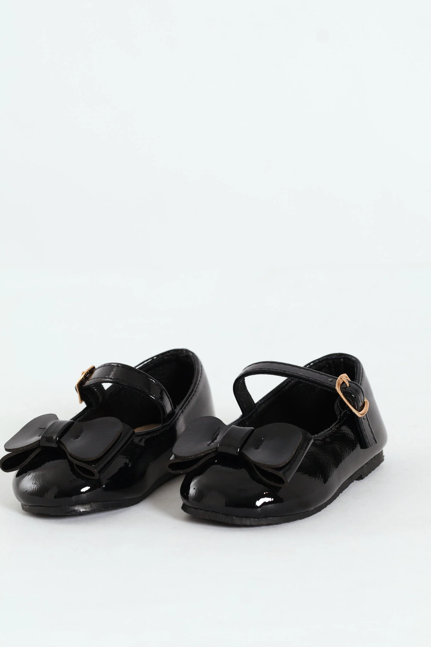 Baby Girls Patent Pump With Bow - Black - Image 3