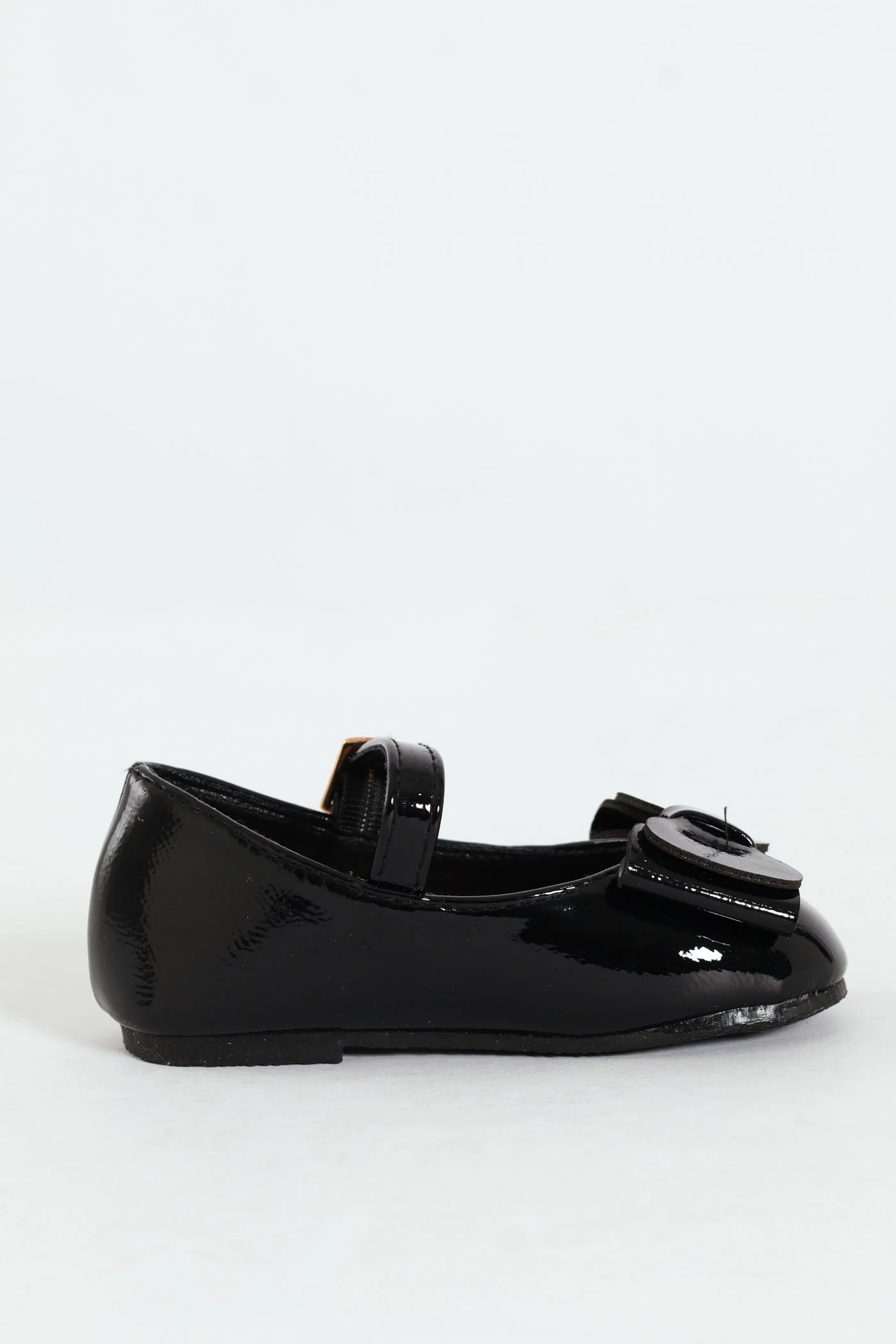 Baby Girls Patent Pump With Bow - Black - Image 5