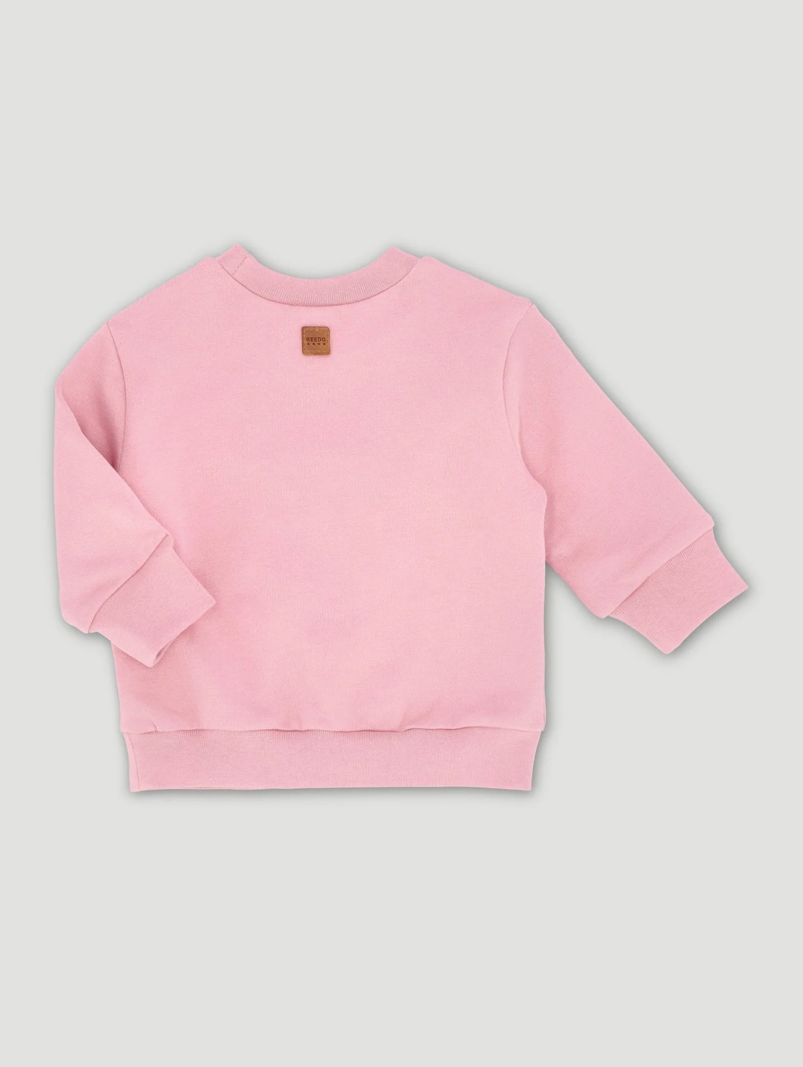 Keedo Baby Girls Pink Logo Sweat Top - Image 2