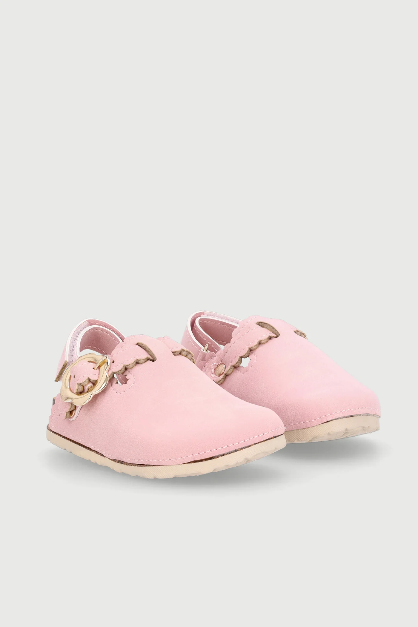Baby Girls Scallop Clog - Pink - Image 3