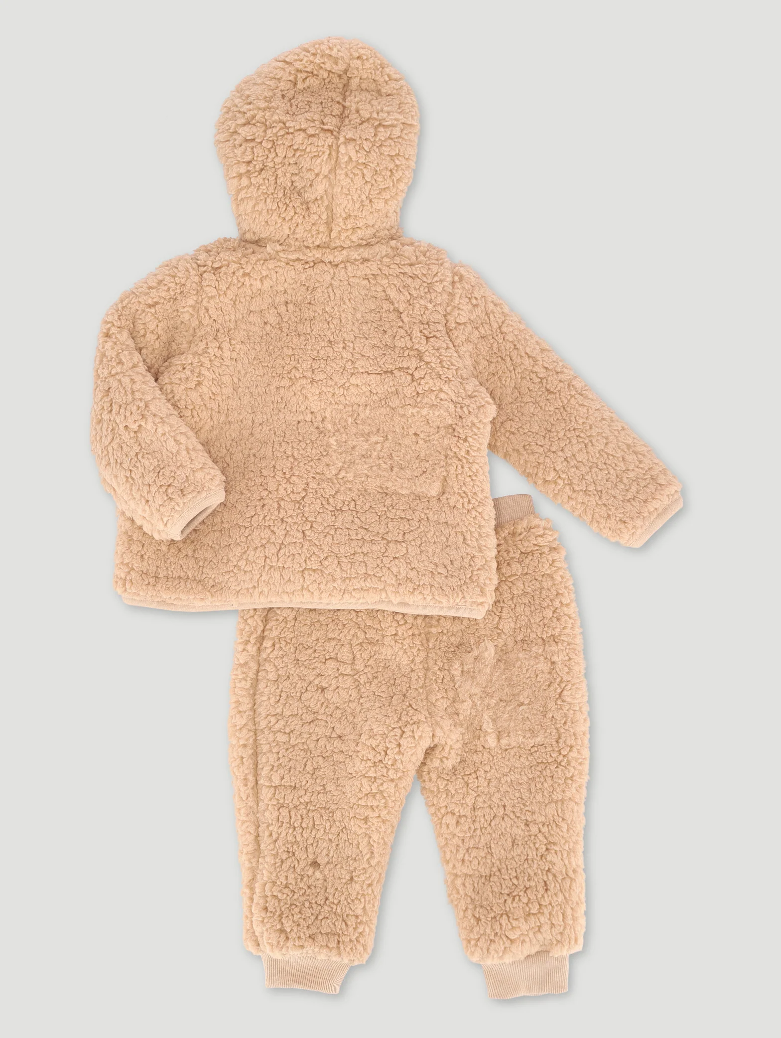 Baby Girls Sherpa Set - Tan - Image 2