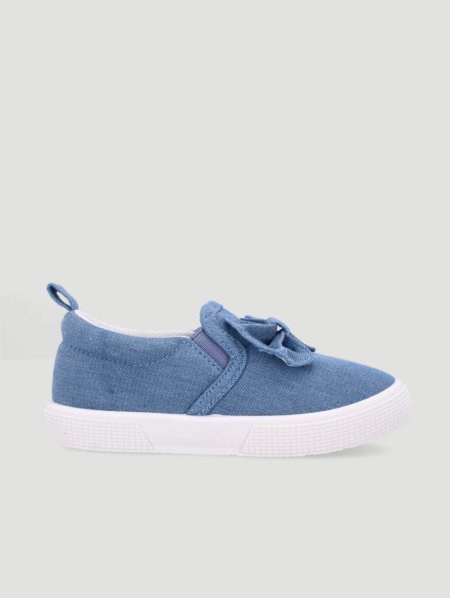 Baby Girls Slip On With Bow - Denim - Image 3