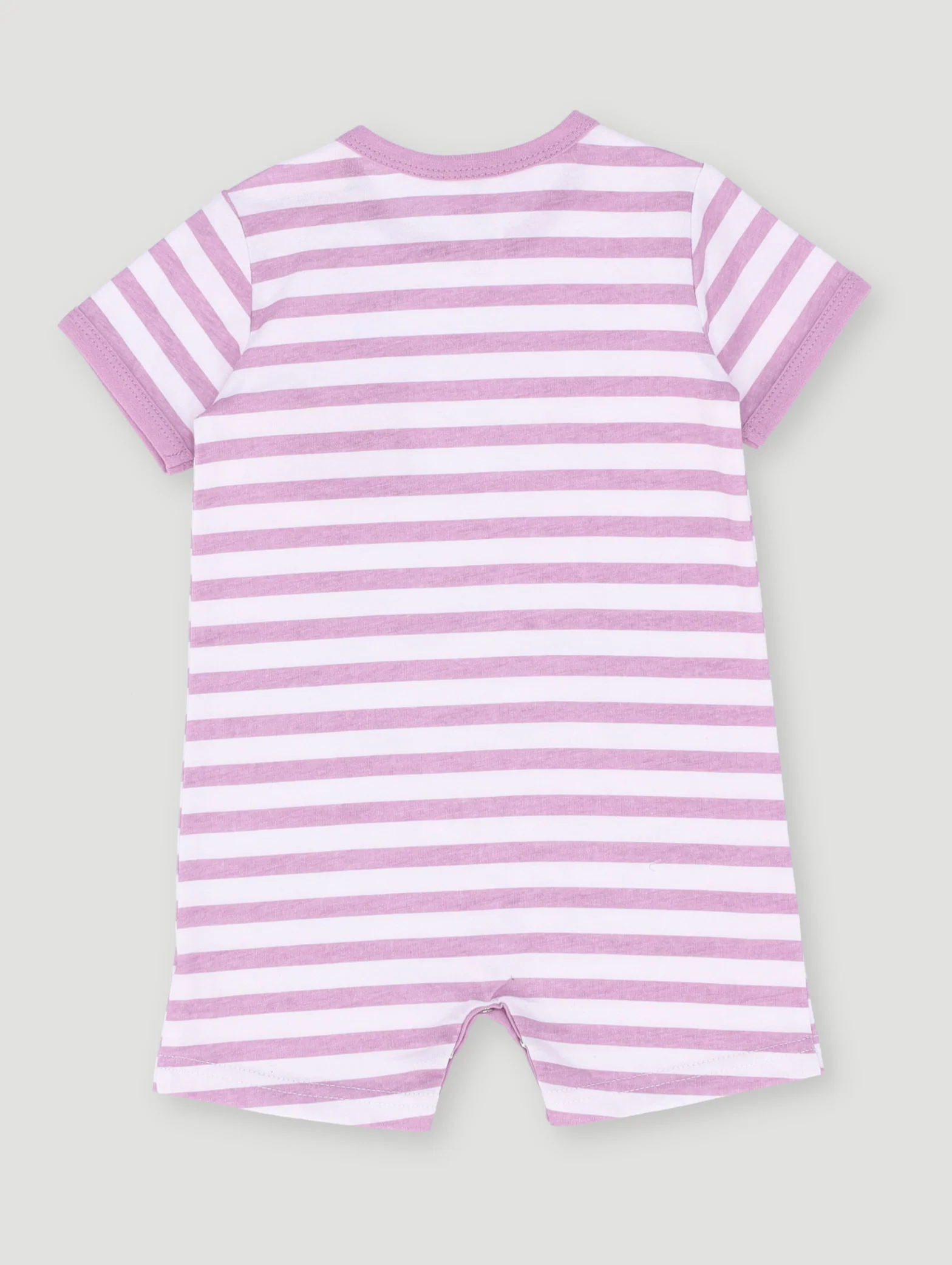 Baby Girls Stripe Romper - Lilac Snow - Image 2