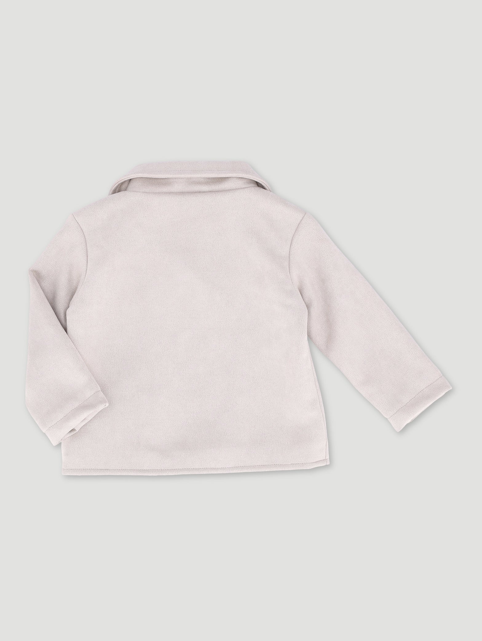 Baby Girls Suede Biker Jacket - Stone - Image 2