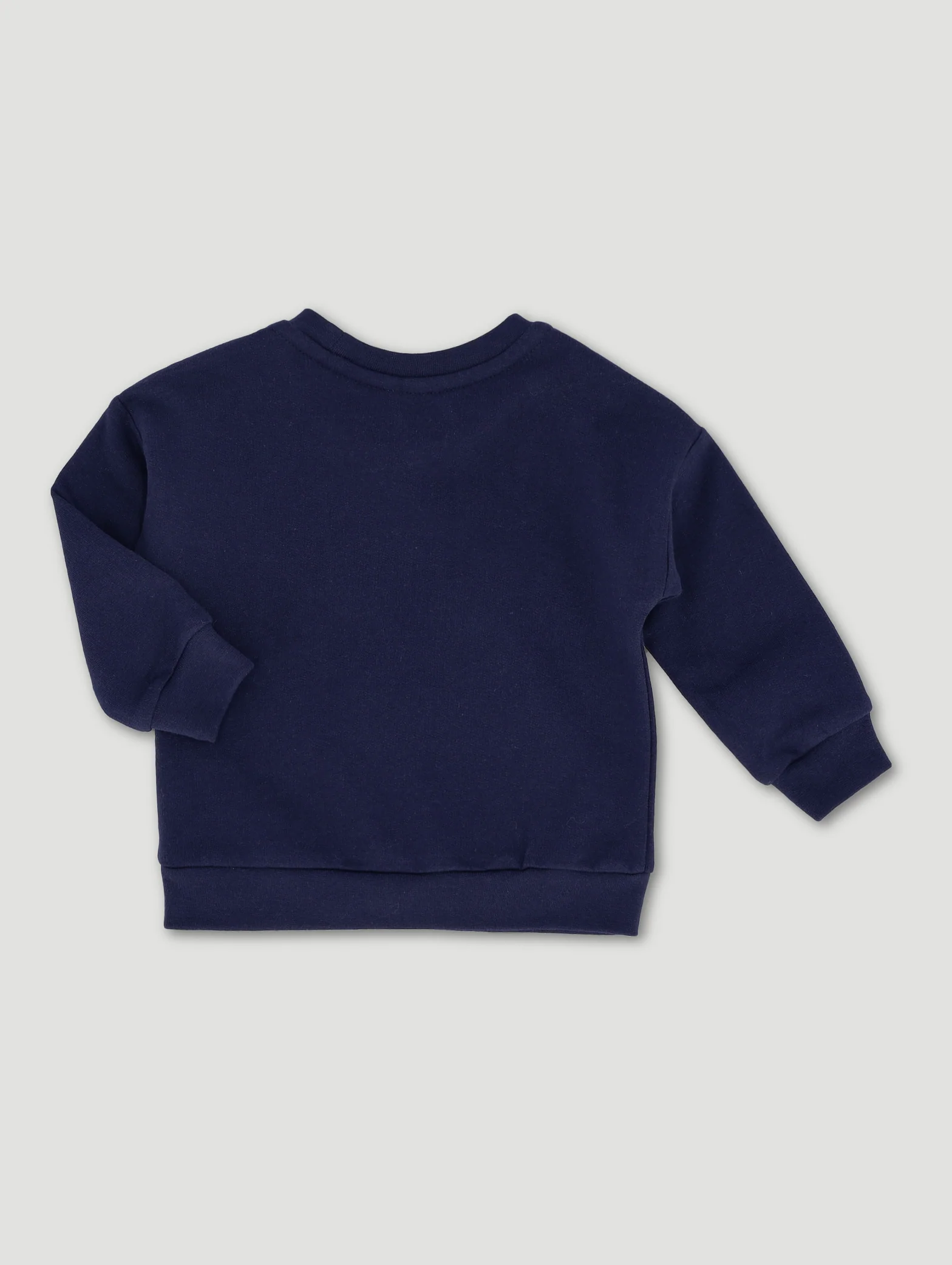 Baby Girls Unicorn Fleece Top - Dark Navy - Image 2