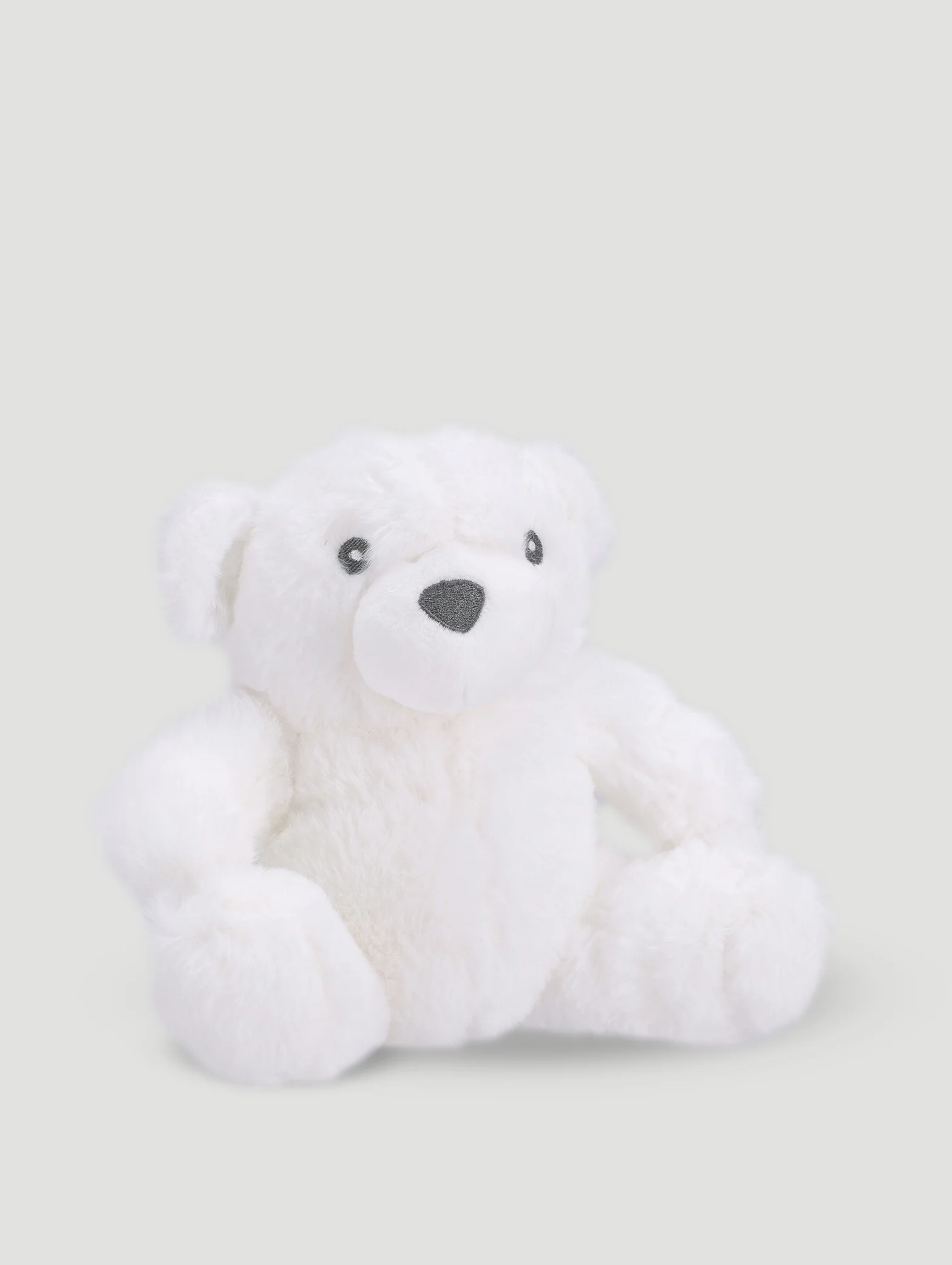 Baby Mink Sherpa Blanket And Toy Bear Combo - White/Grey - Image 3