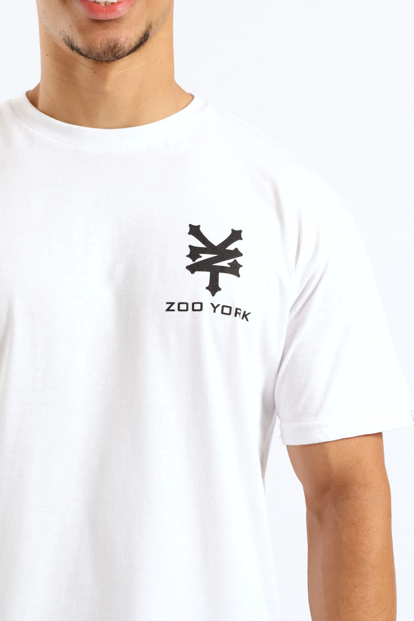 Back Print Logo Tee - White - Image 4