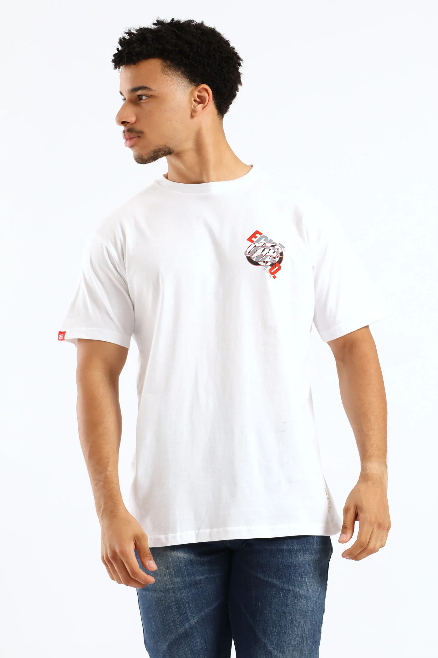 Back Print Script Tee - White - Image 3