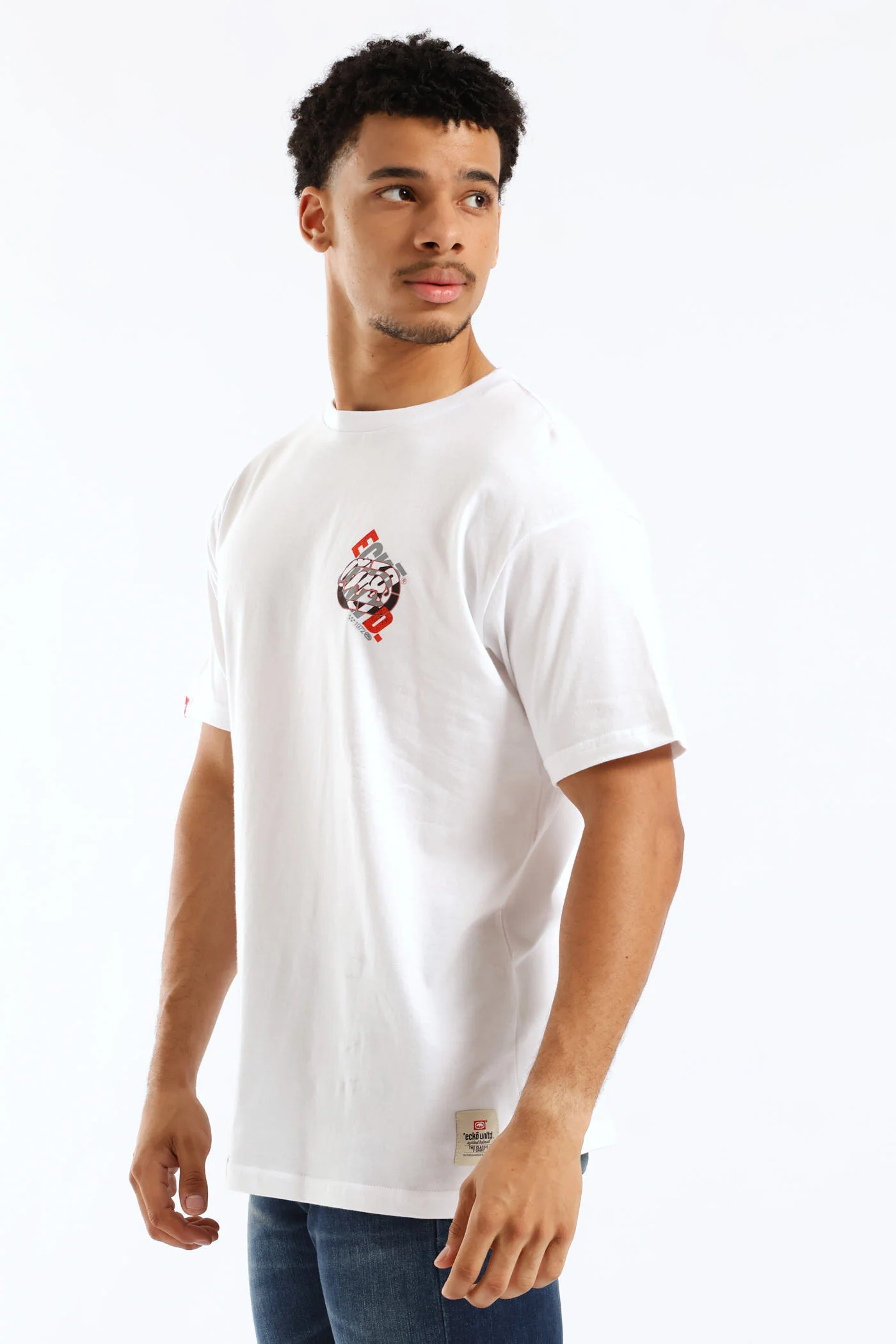 Back Print Script Tee - White - Image 4