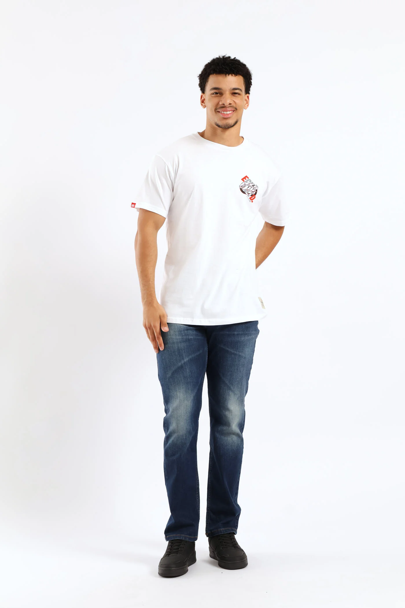 Back Print Script Tee - White - Image 5