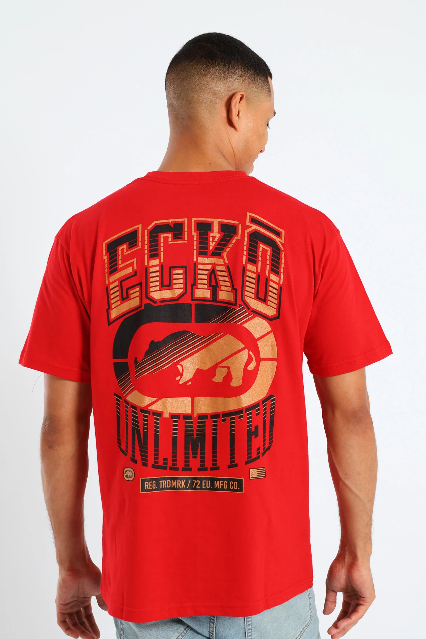 Back Print Tee - Red - Image 2