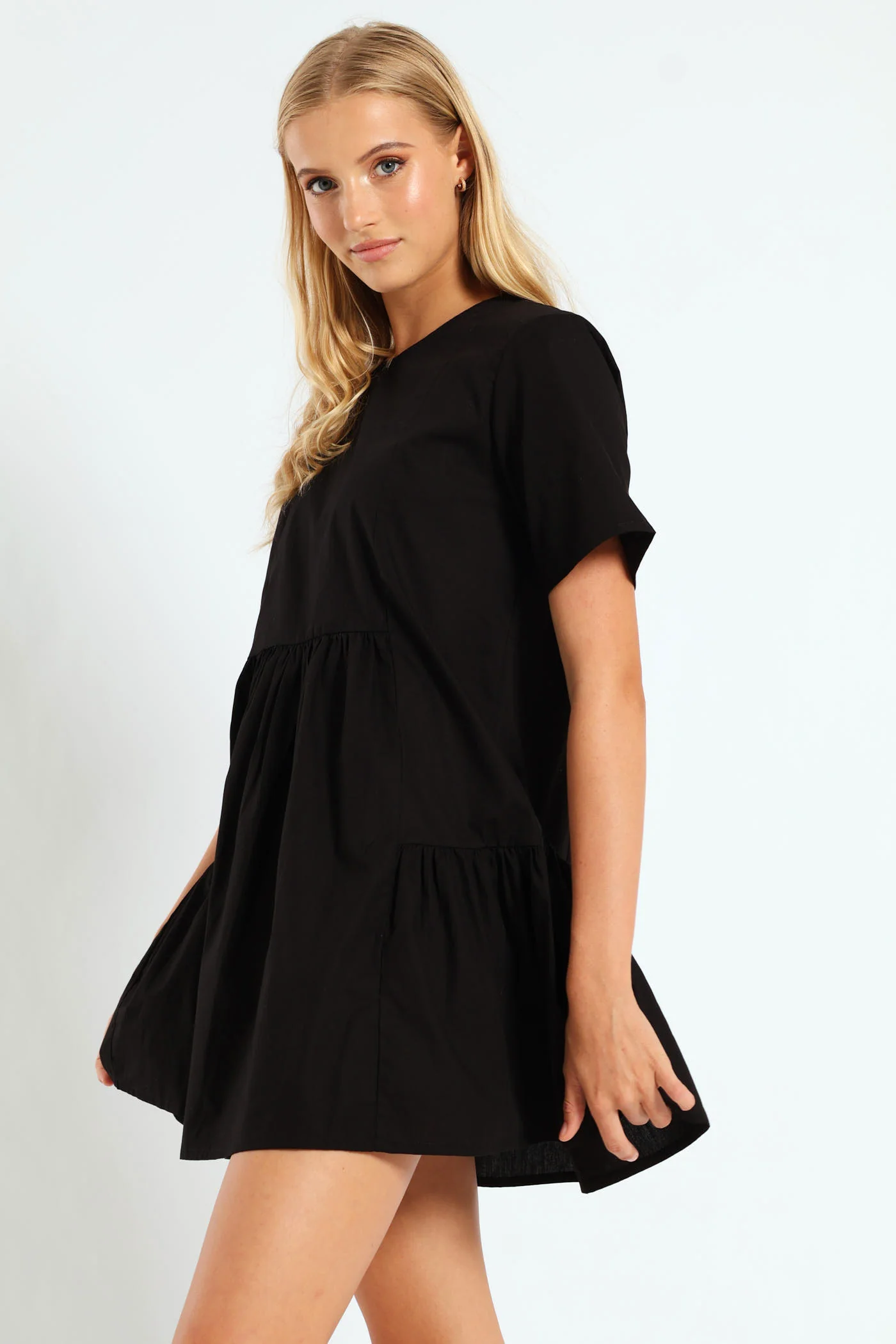 Back Tie Panel Dress - Black - Image 4