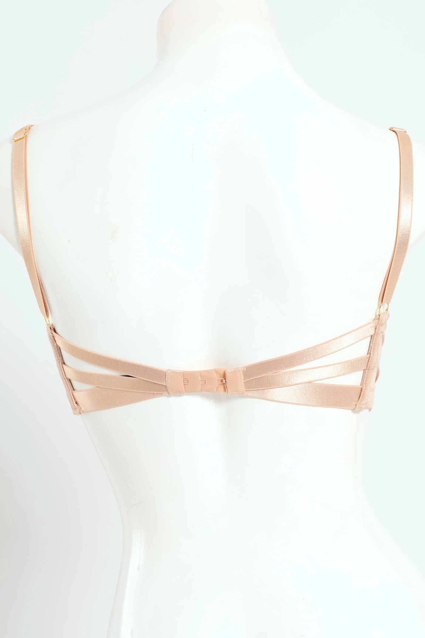 Backless Longline Bra - Beige - Image 2