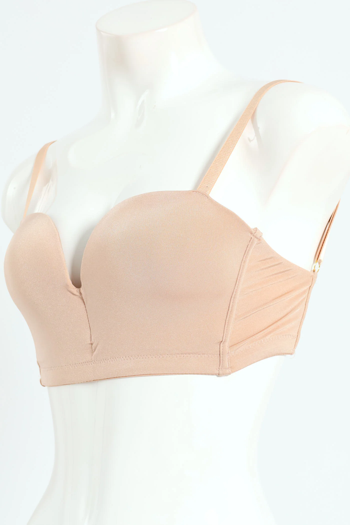 Backless Longline Bra - Beige - Image 3