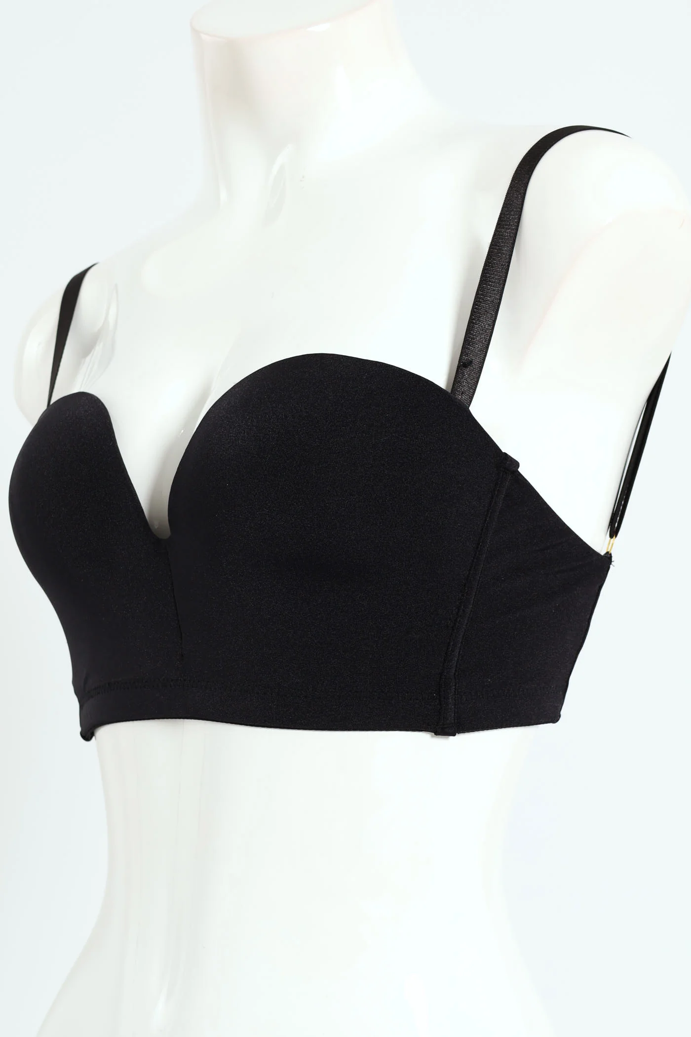 Backless Longline Bra - Black - Image 2