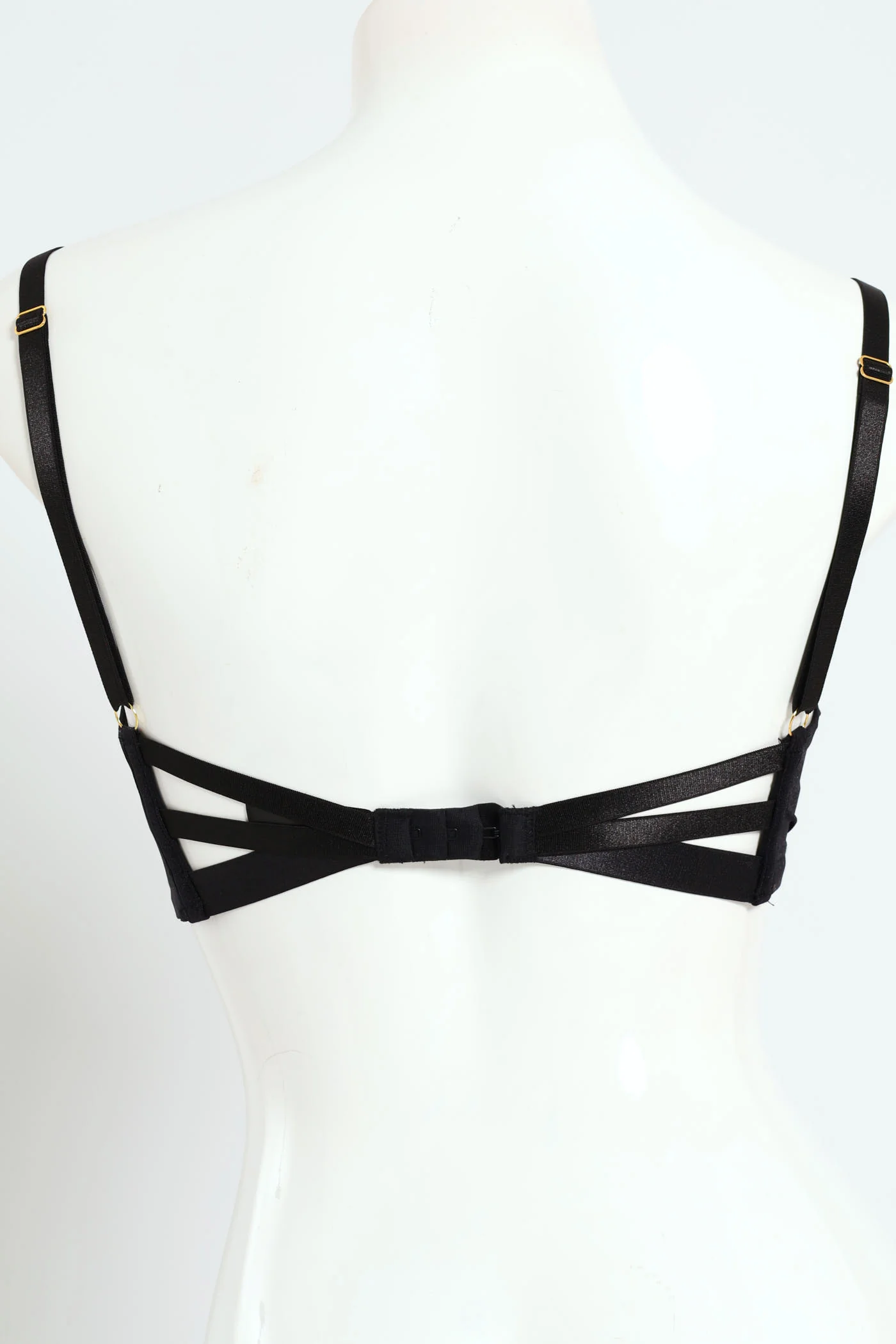 Backless Longline Bra - Black - Image 3