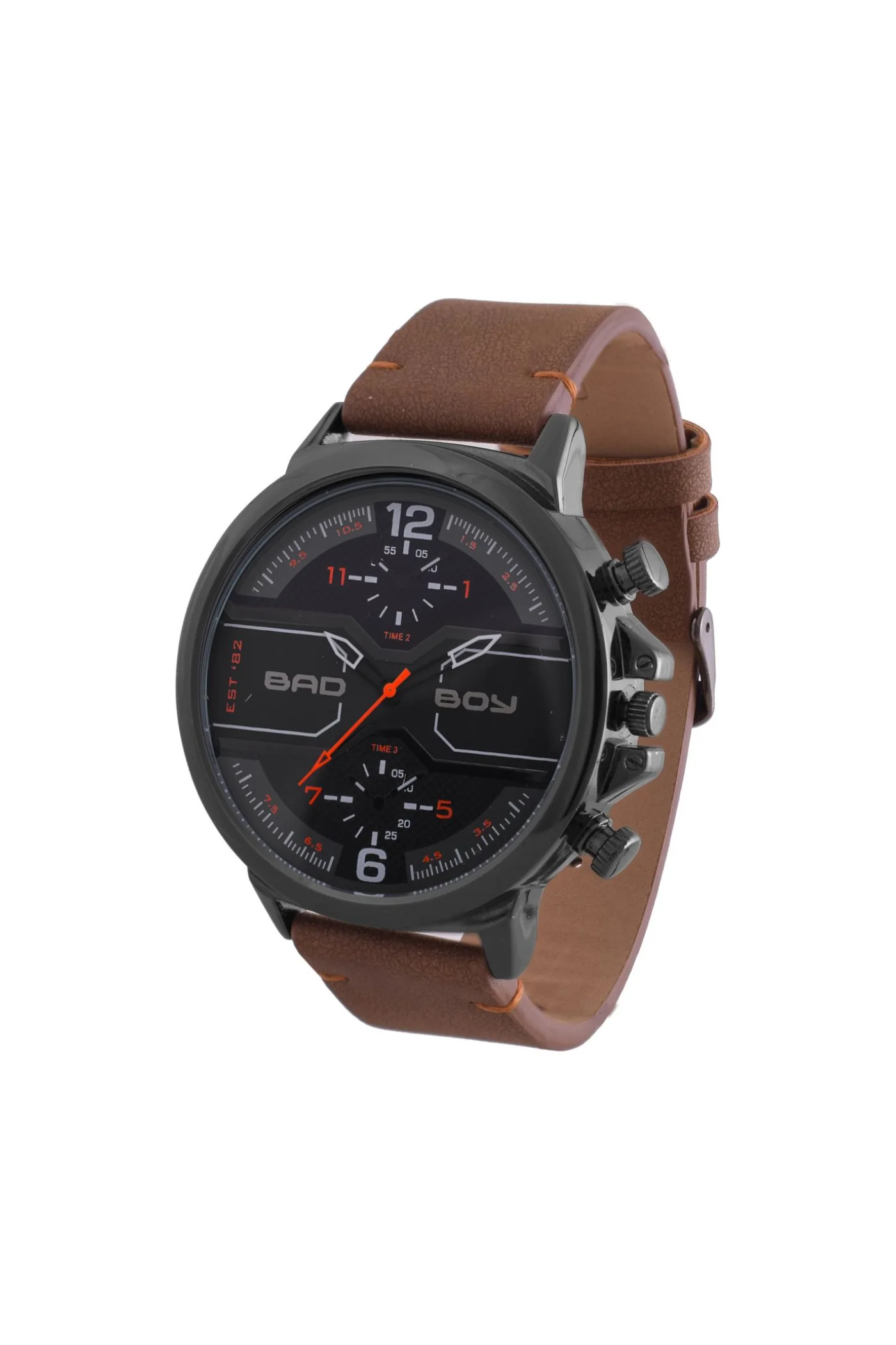 Bad Boy Reckless Watch - Gun & Brown - Image 2