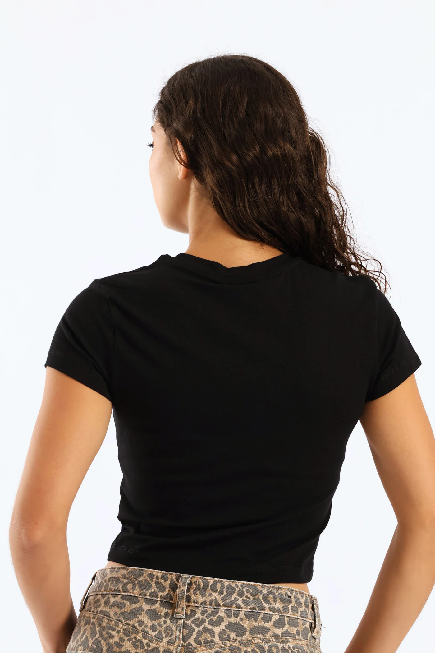 Bad Habits Baby Tee - Black - Image 4