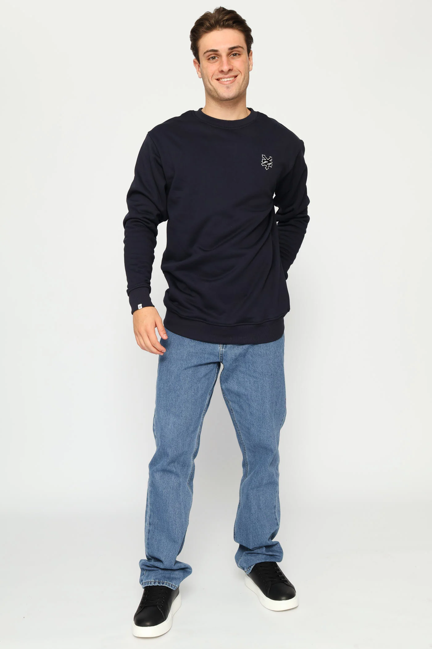 Badge Crew Top - Navy - Image 5