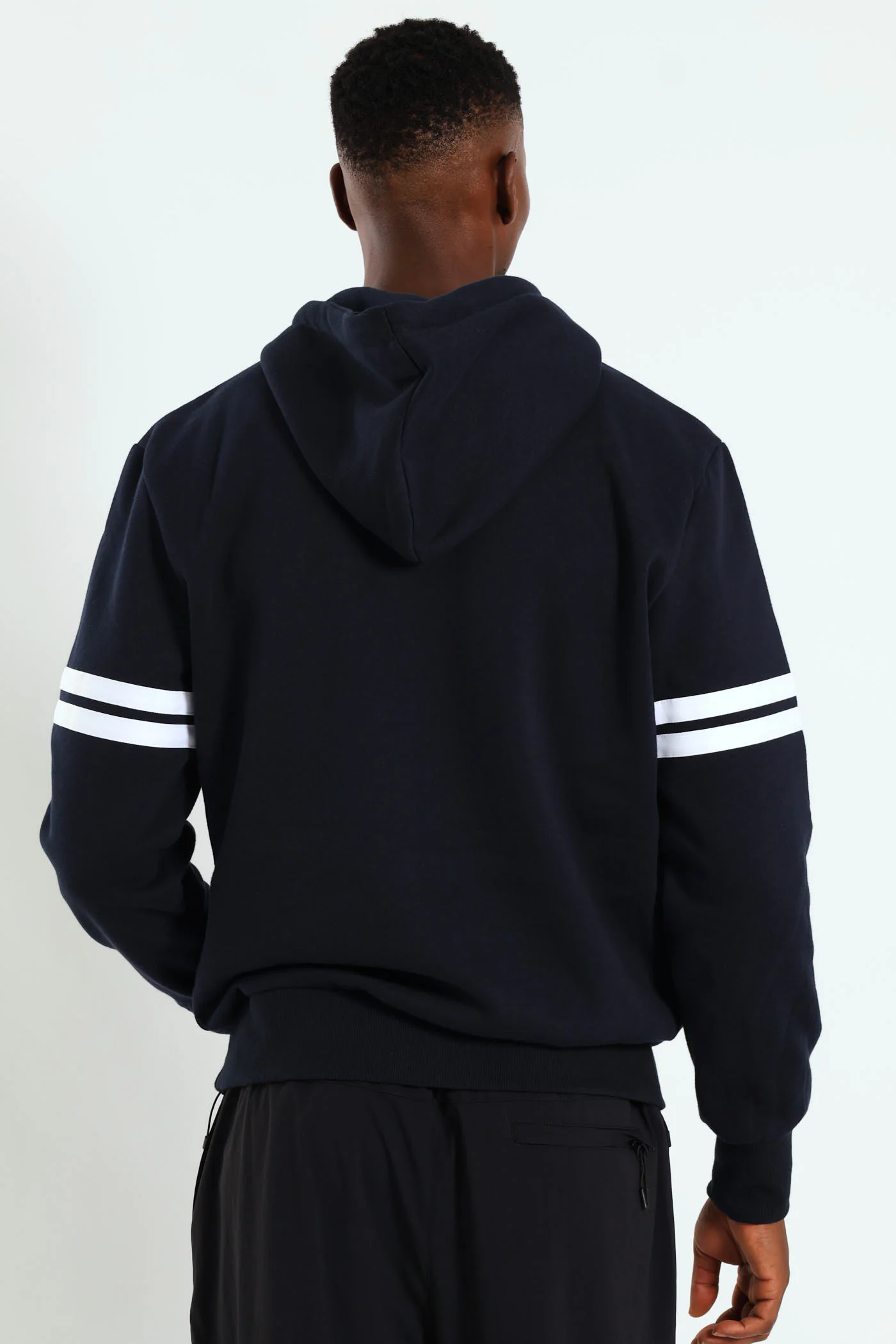 Badge Fleece Hoody - Navy - Image 4
