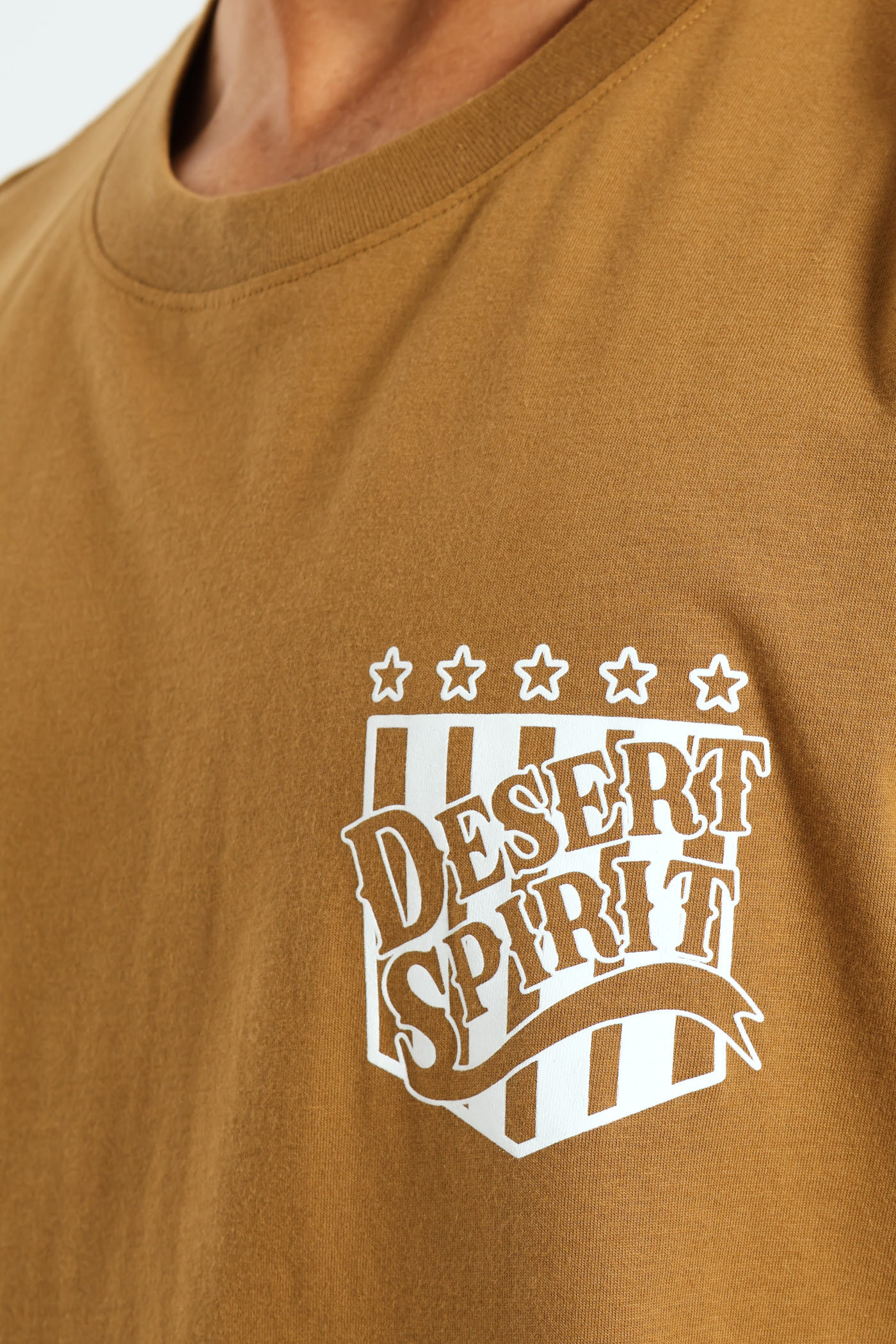 Badge Front & Back Tee - Khaki - Image 4