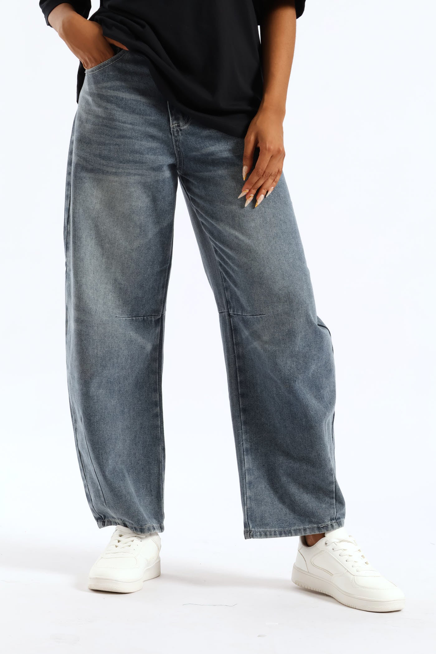 Baggy Balloon Jean - Dark Ink - Image 2